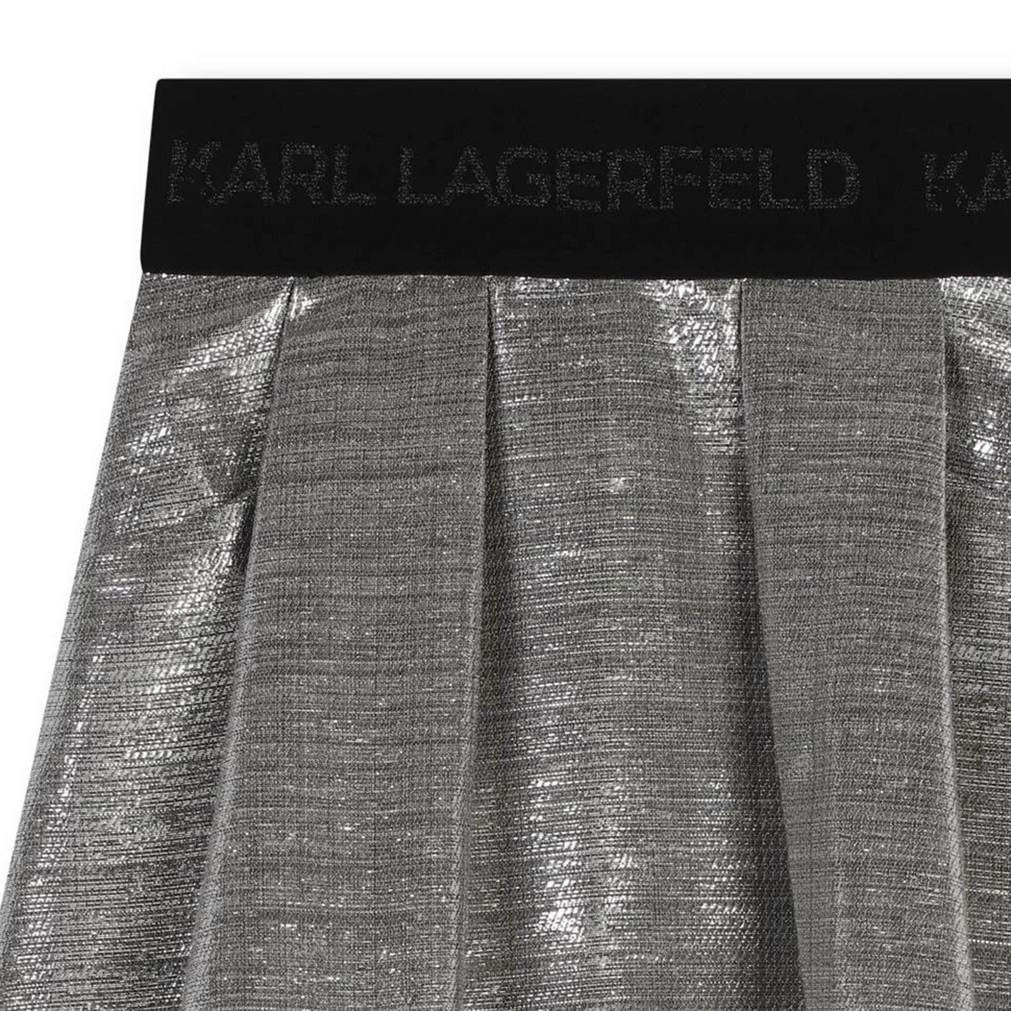 Metallic midi skirt KARL LAGERFELD KIDS for GIRL