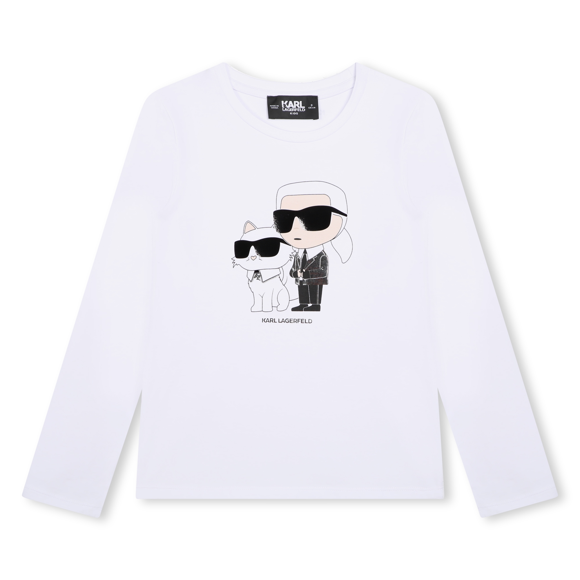 T-shirt con stampa applicata KARL LAGERFELD KIDS Per BAMBINA