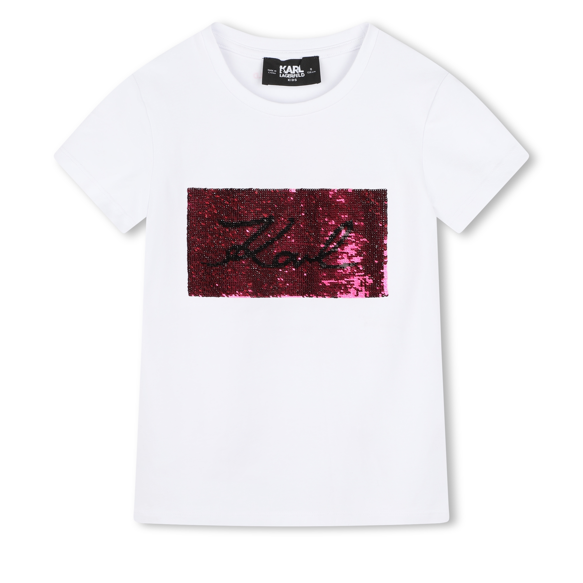 T-shirt met lovertjes KARL LAGERFELD KIDS Voor