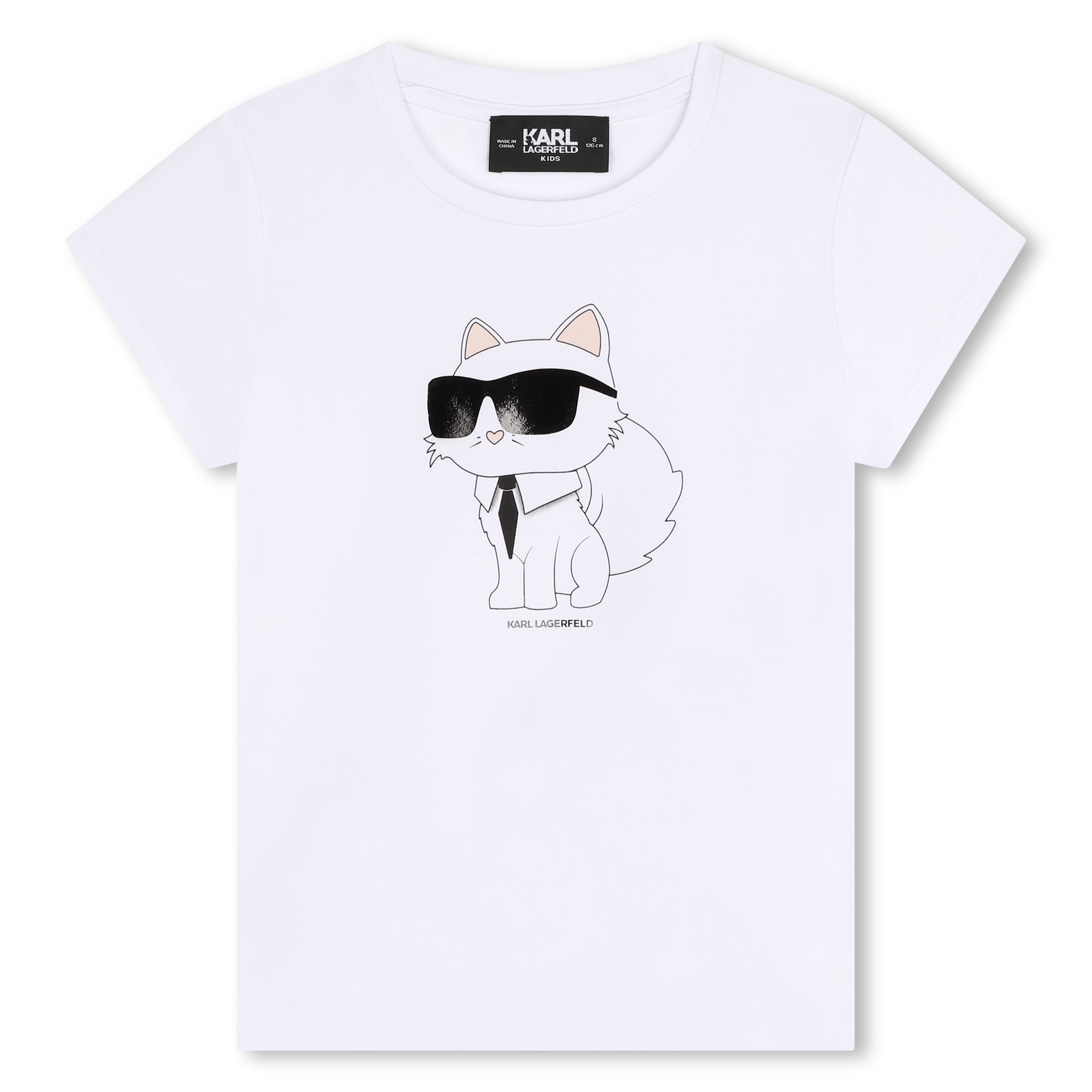 T-shirt avec imprimé placé KARL LAGERFELD KIDS pour FILLE