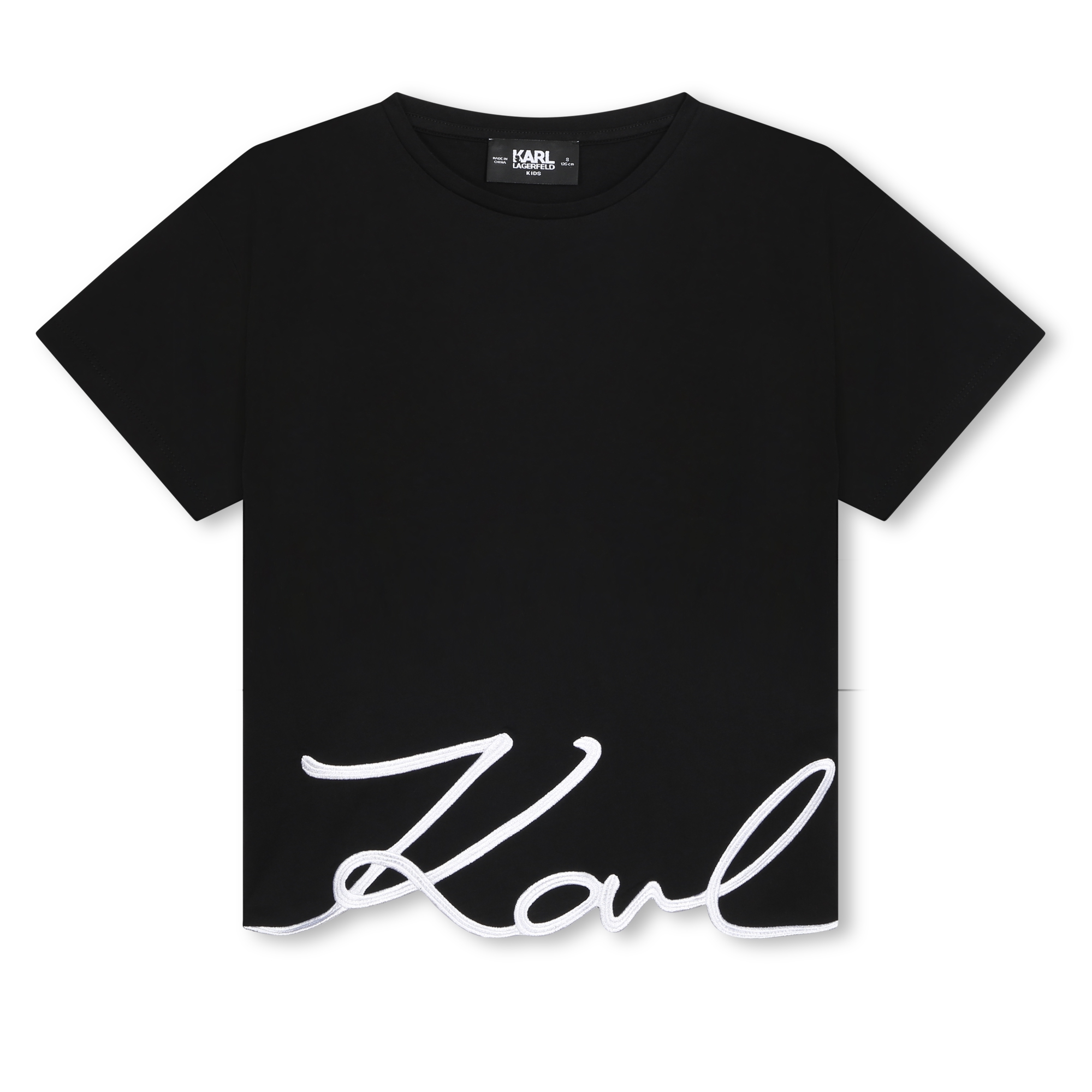 T-shirt con logo ricamato KARL LAGERFELD KIDS Per BAMBINA