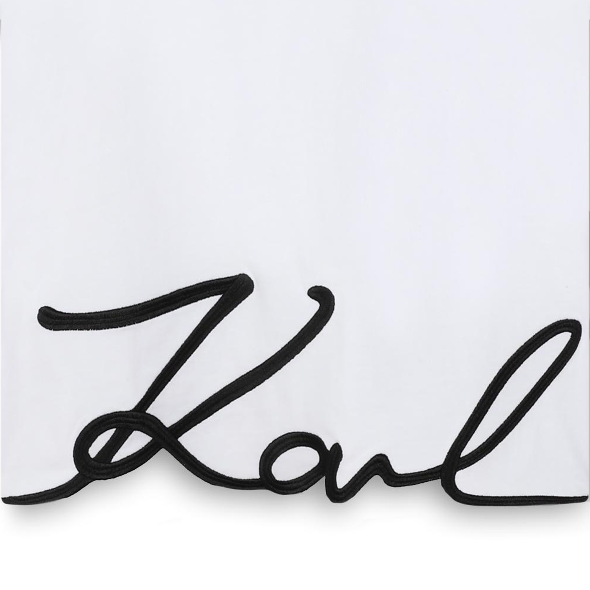 T-shirt con logo ricamato KARL LAGERFELD KIDS Per BAMBINA