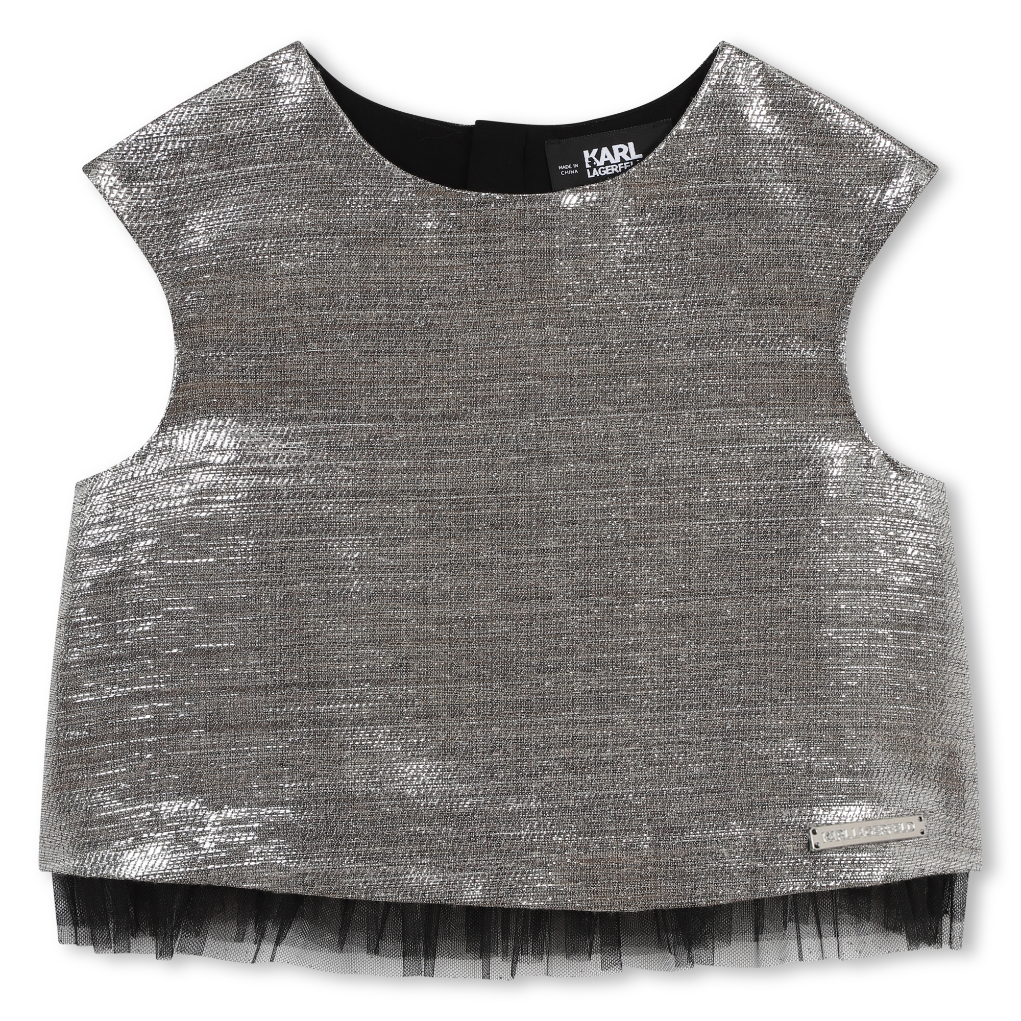 Top senza maniche con zip KARL LAGERFELD KIDS Per BAMBINA