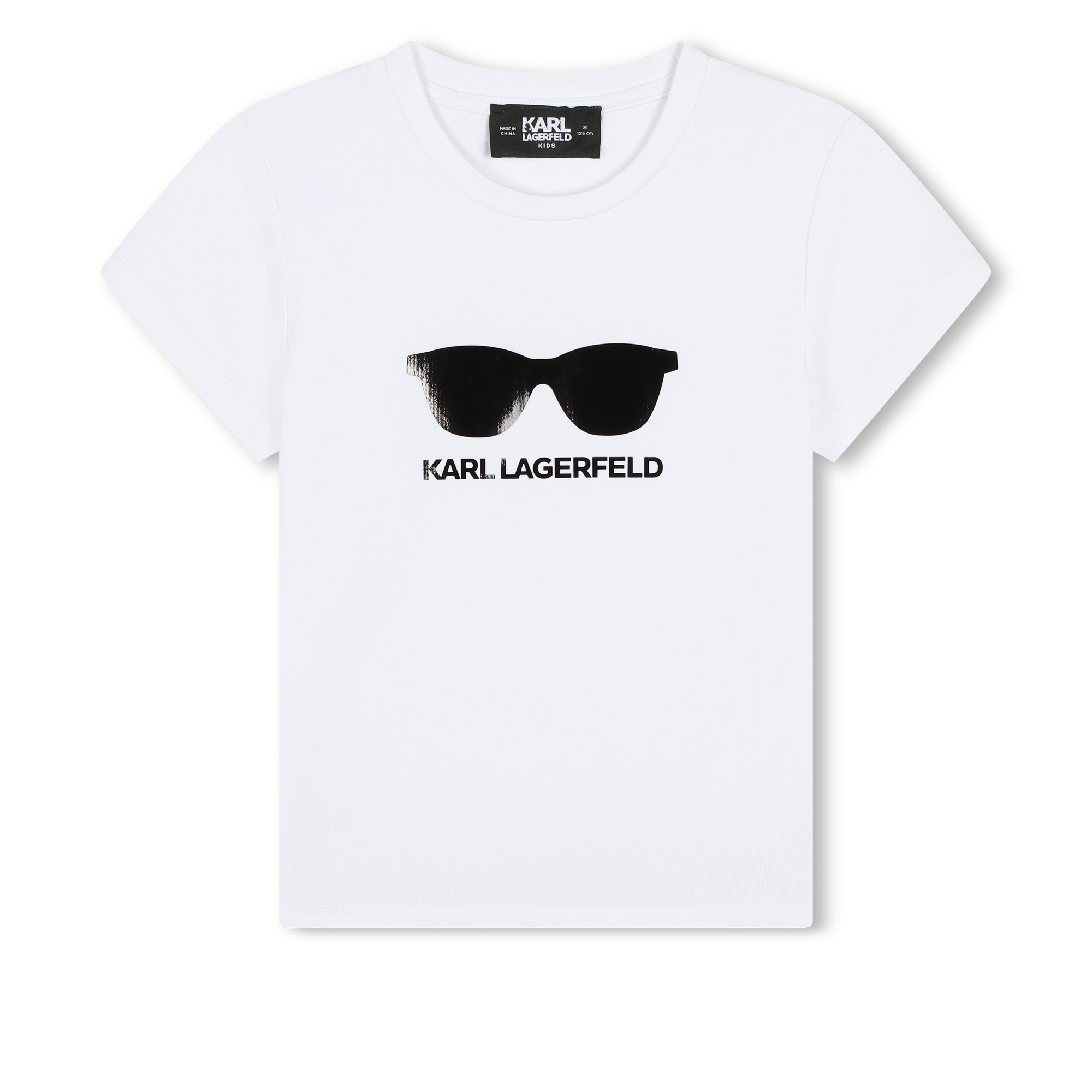 T-shirt avec imprimé lunettes KARL LAGERFELD KIDS pour FILLE