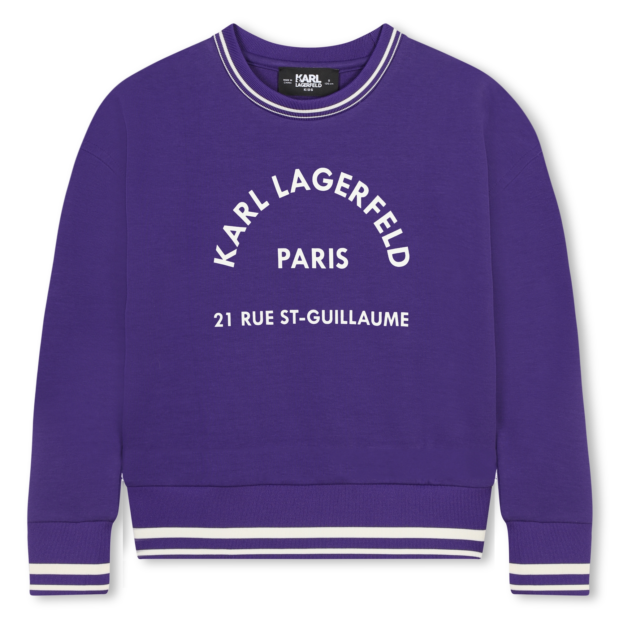 Sweat-shirt avec imprimé placé KARL LAGERFELD KIDS pour FILLE