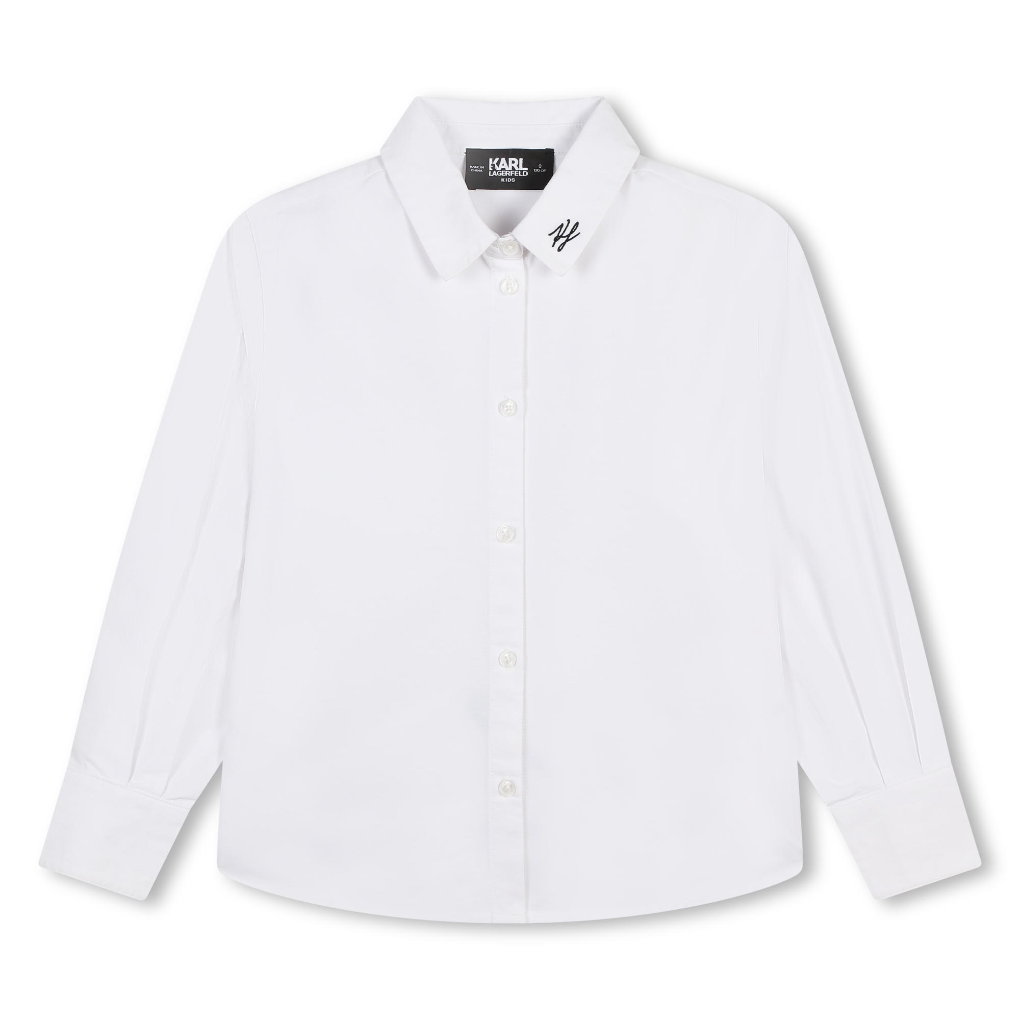 Chemise avec logo brodé KARL LAGERFELD KIDS pour FILLE