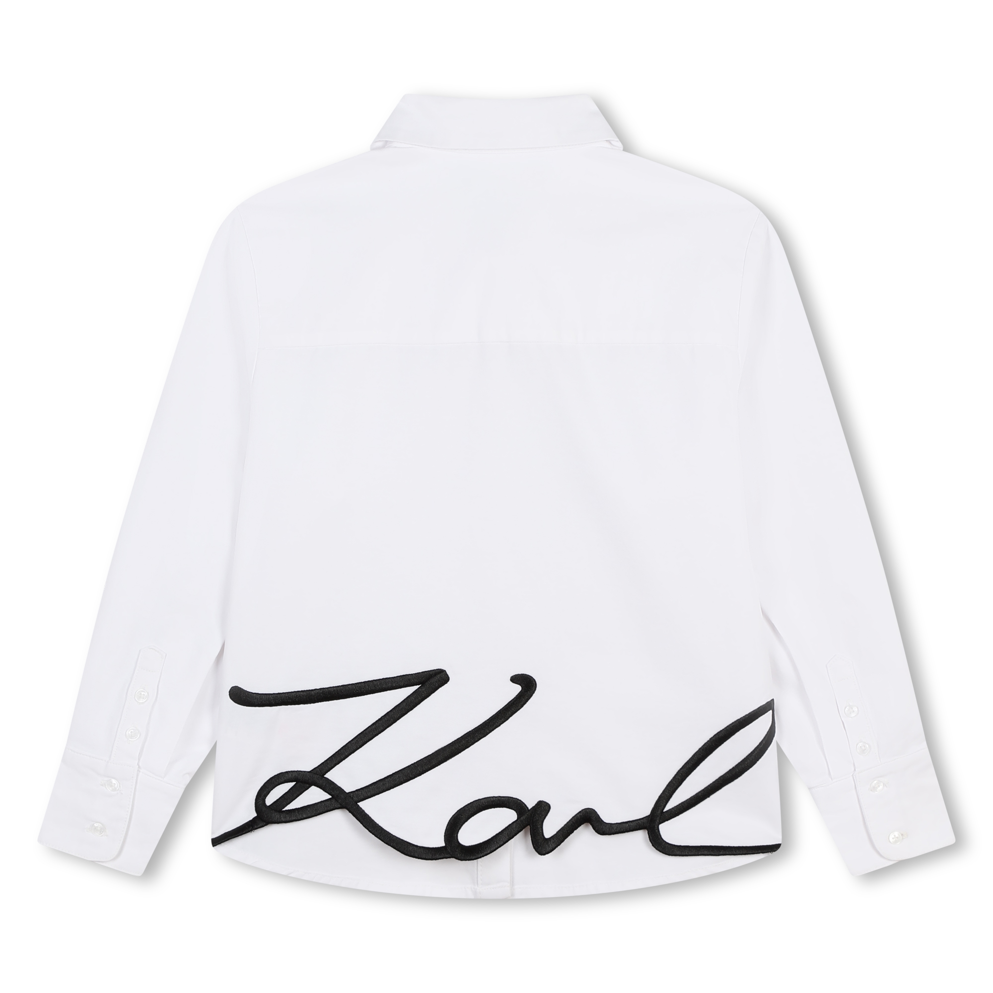 Shirt with logo embroidery KARL LAGERFELD KIDS for GIRL