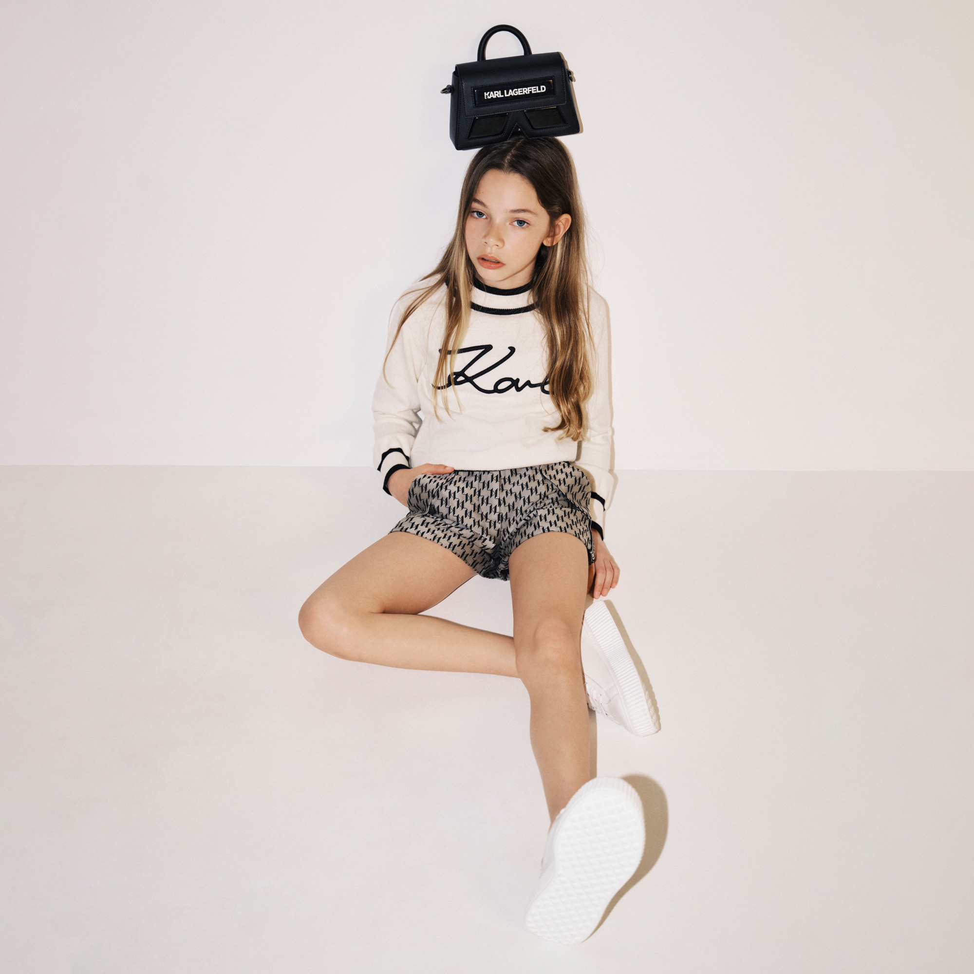 Embroidered signature jumper KARL LAGERFELD KIDS for GIRL