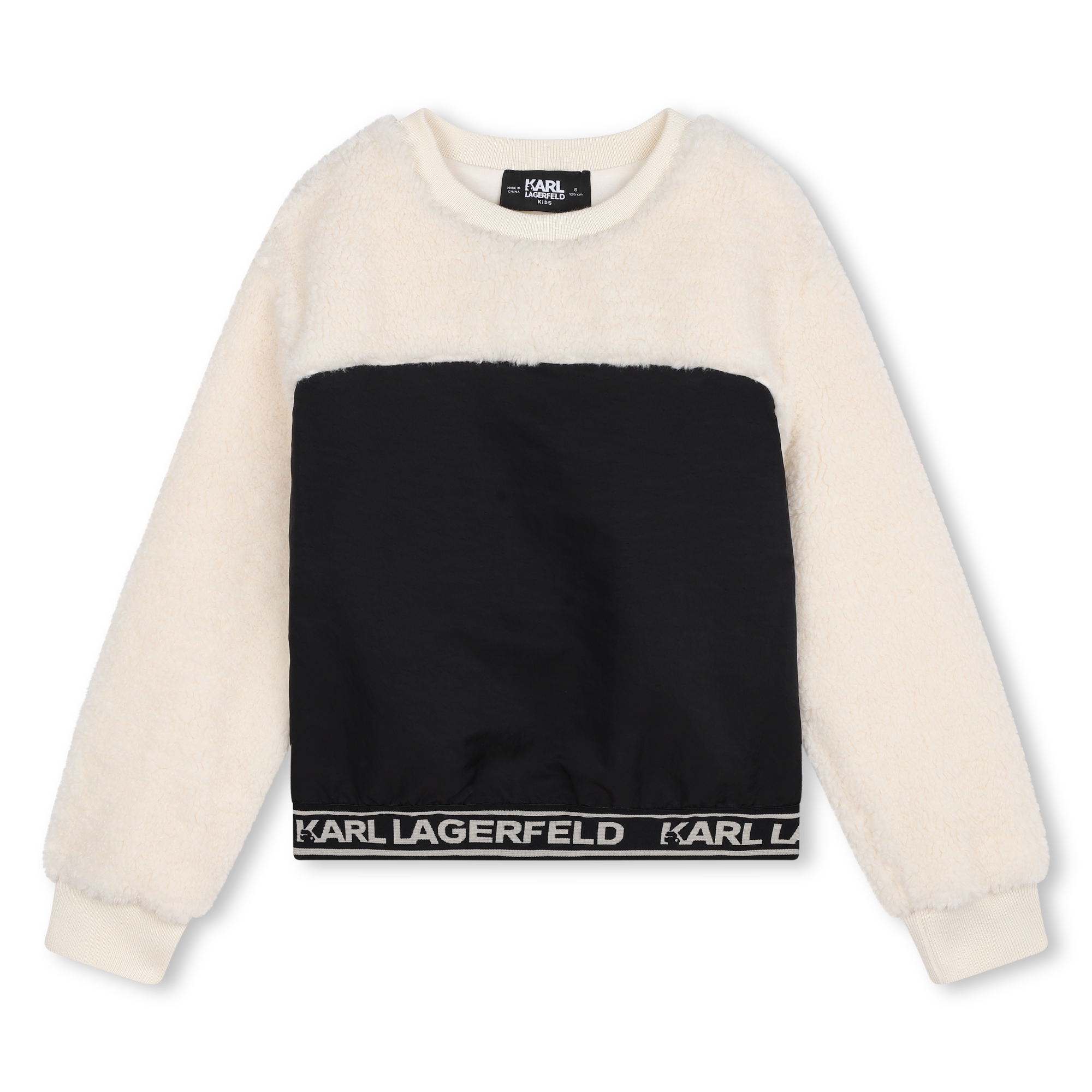 Sweatshirt aus 2 Materialien KARL LAGERFELD KIDS Für MÄDCHEN