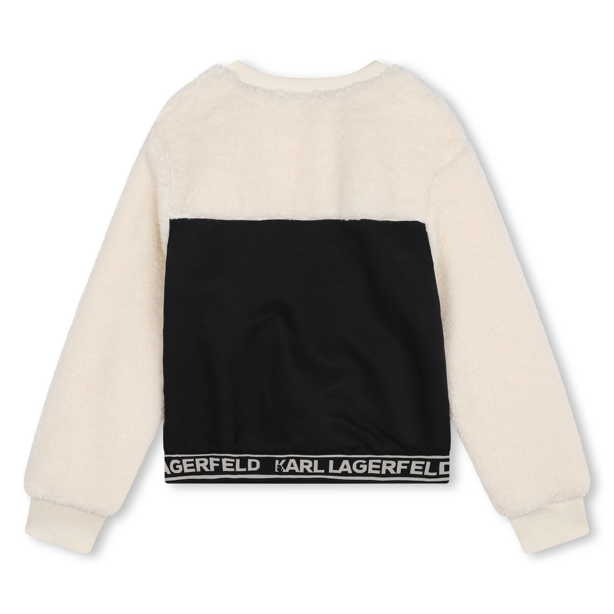 Sweatshirt uit twee stoffen KARL LAGERFELD KIDS Voor