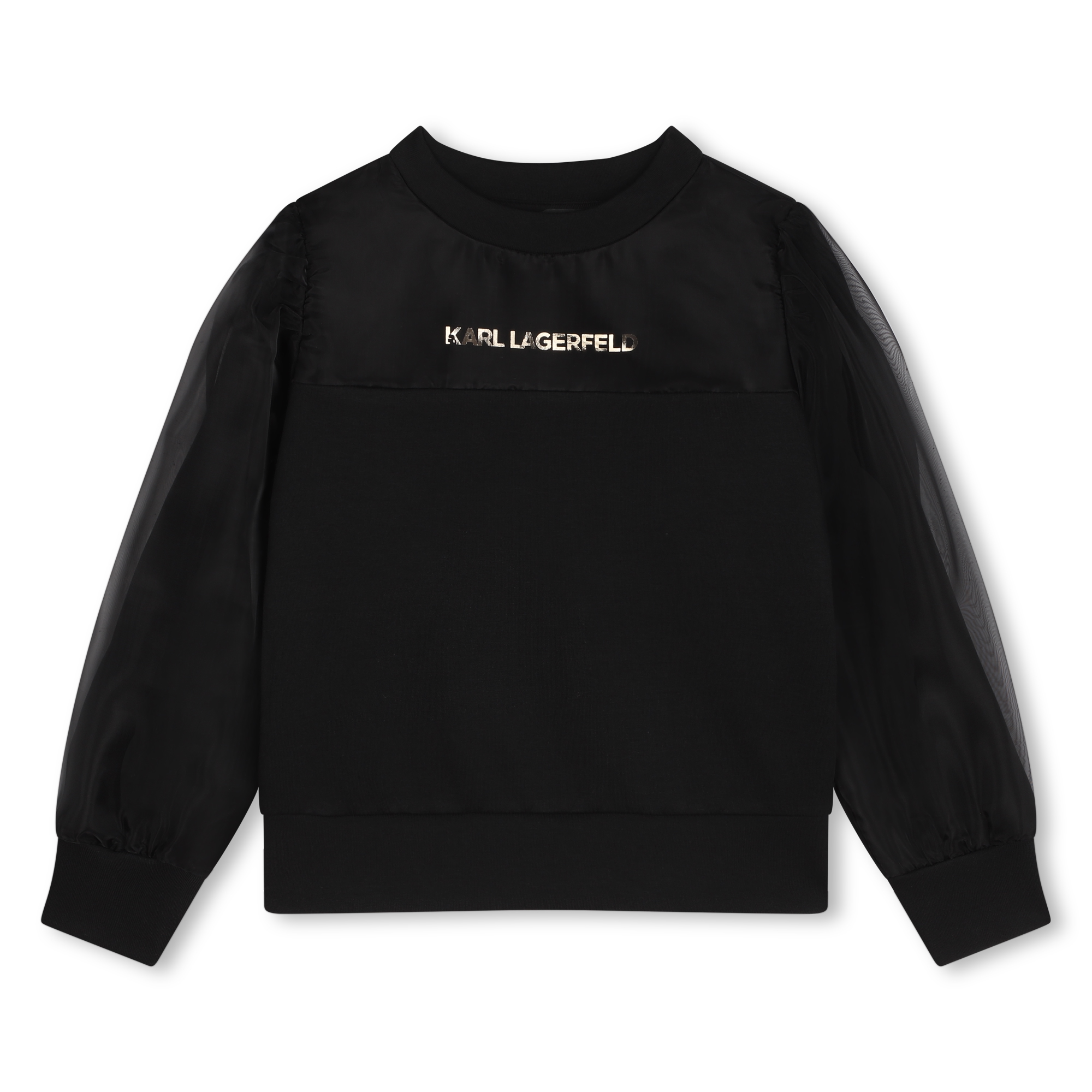 Organza-sleeve sweatshirt KARL LAGERFELD KIDS for GIRL