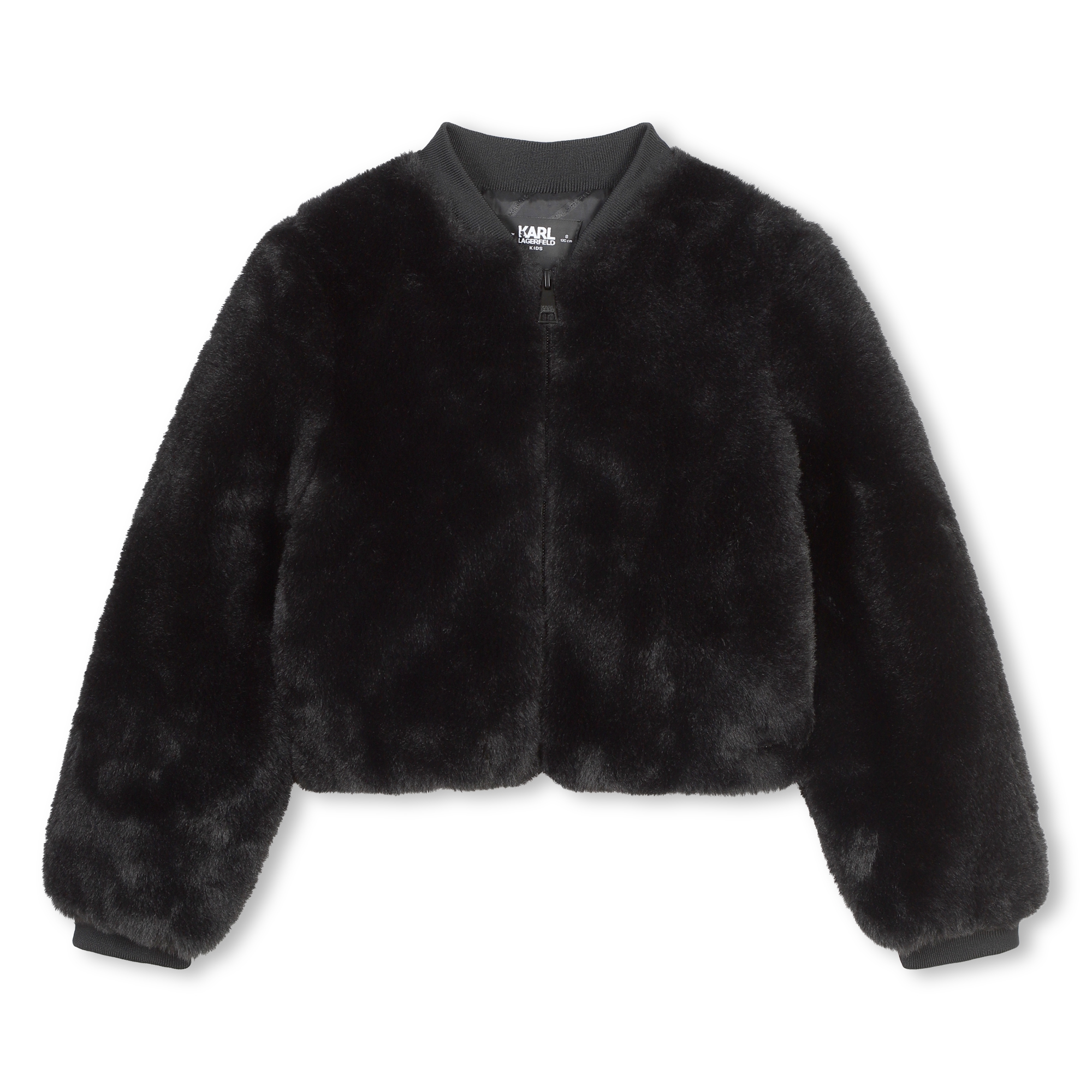 Fluffy polar fleece jacket KARL LAGERFELD KIDS for GIRL