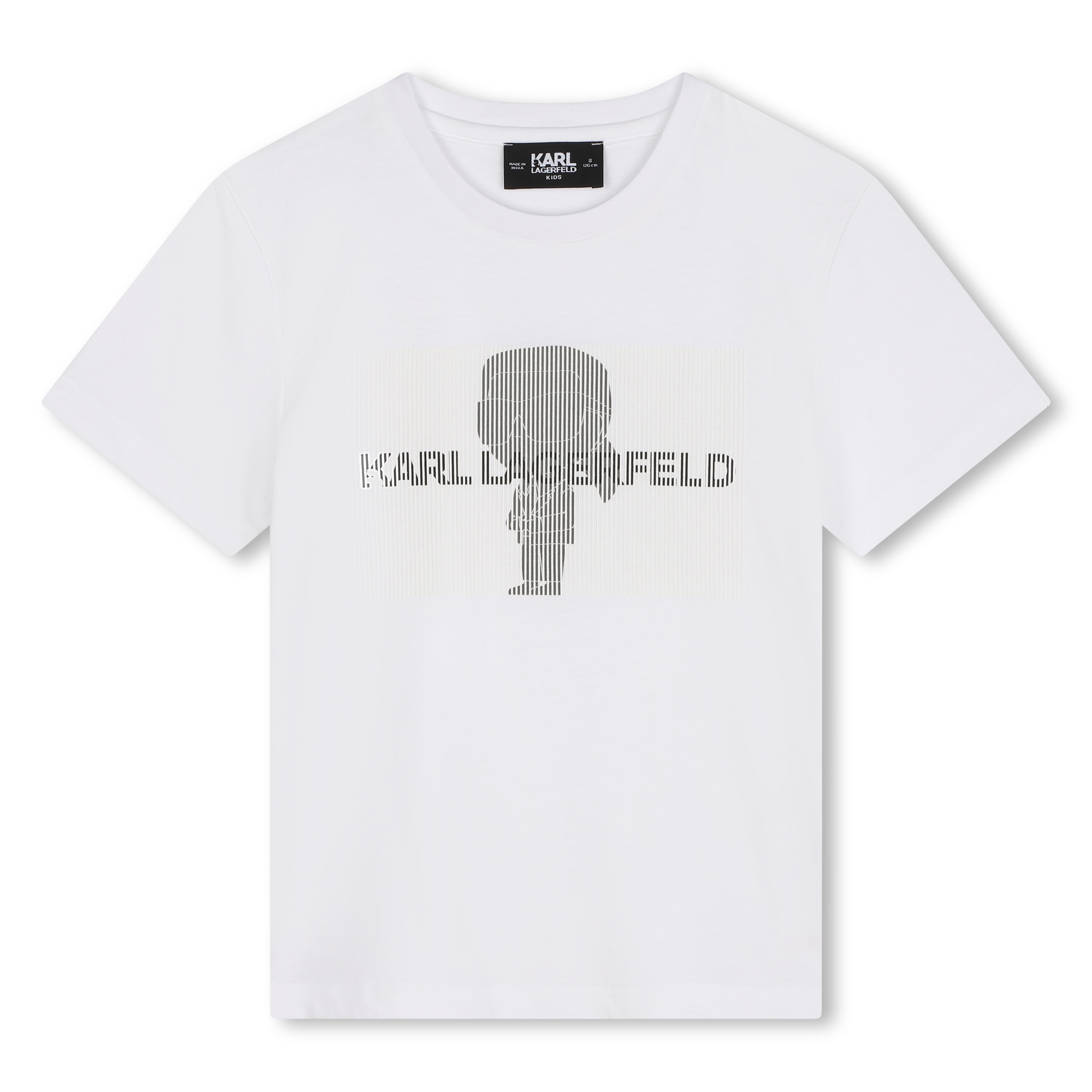 Katoenen T-shirt korte mouwen KARL LAGERFELD KIDS Voor