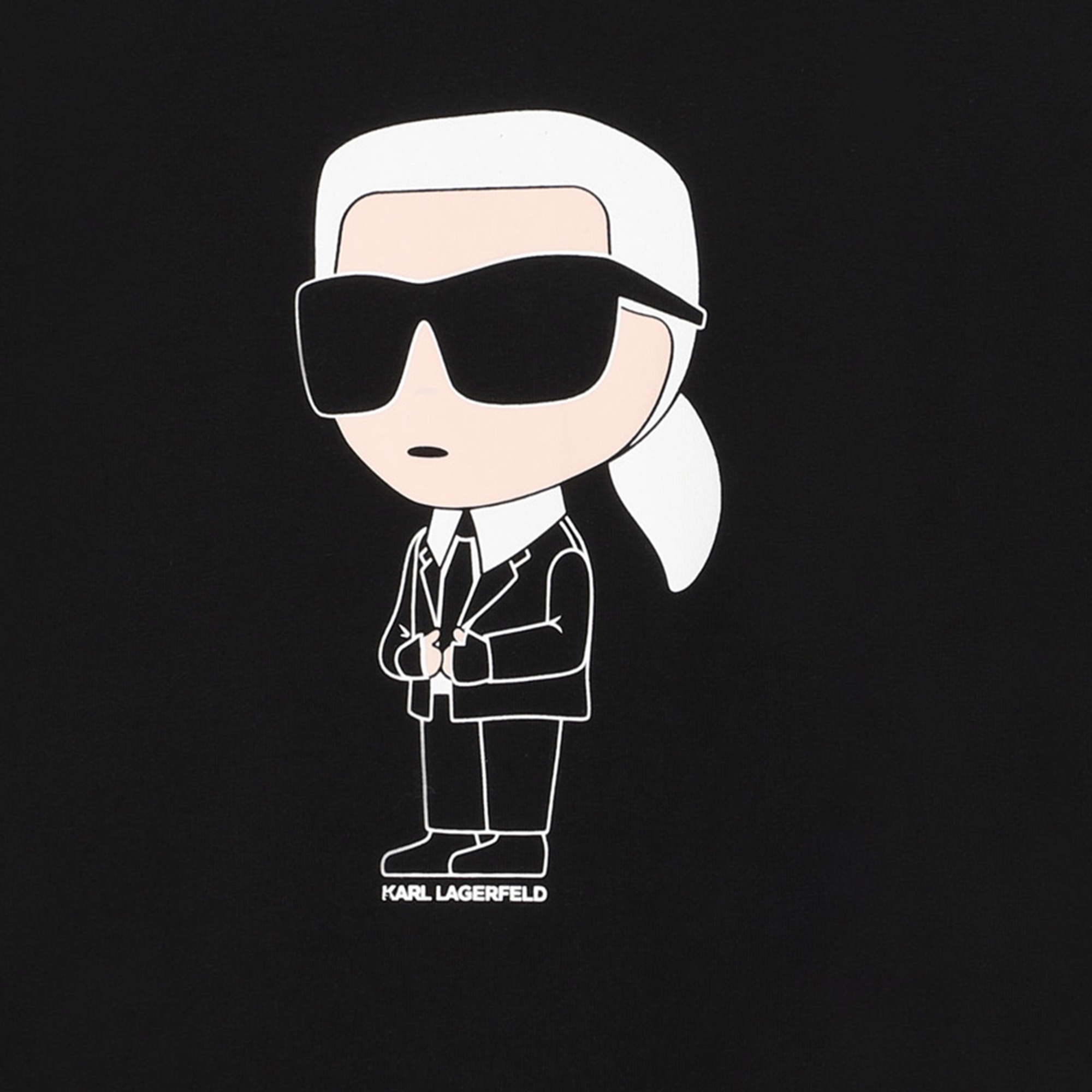 Katoenen T-shirt korte mouwen KARL LAGERFELD KIDS Voor