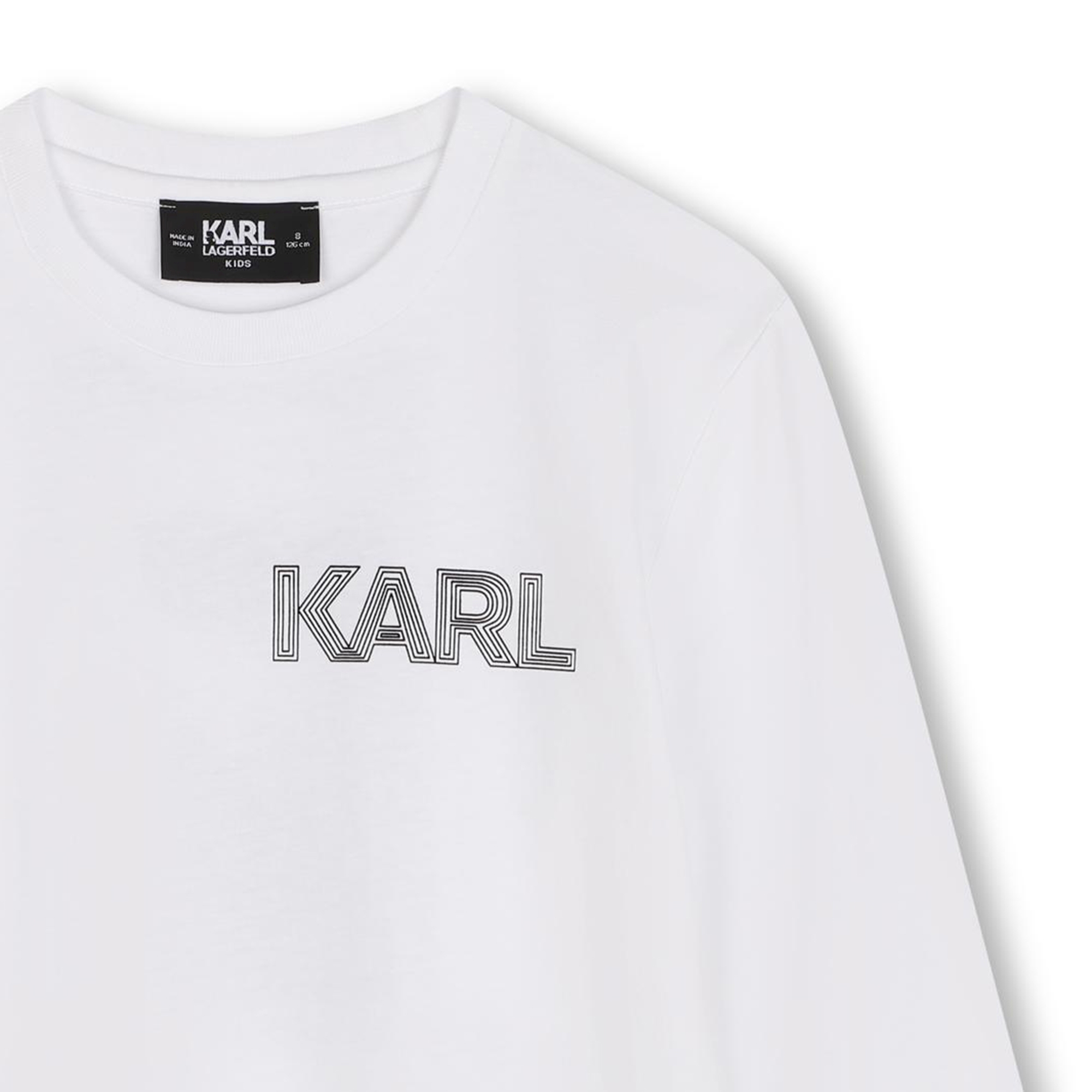 Camiseta algodón y manga larga KARL LARGERFELD KIDS para NIÑO