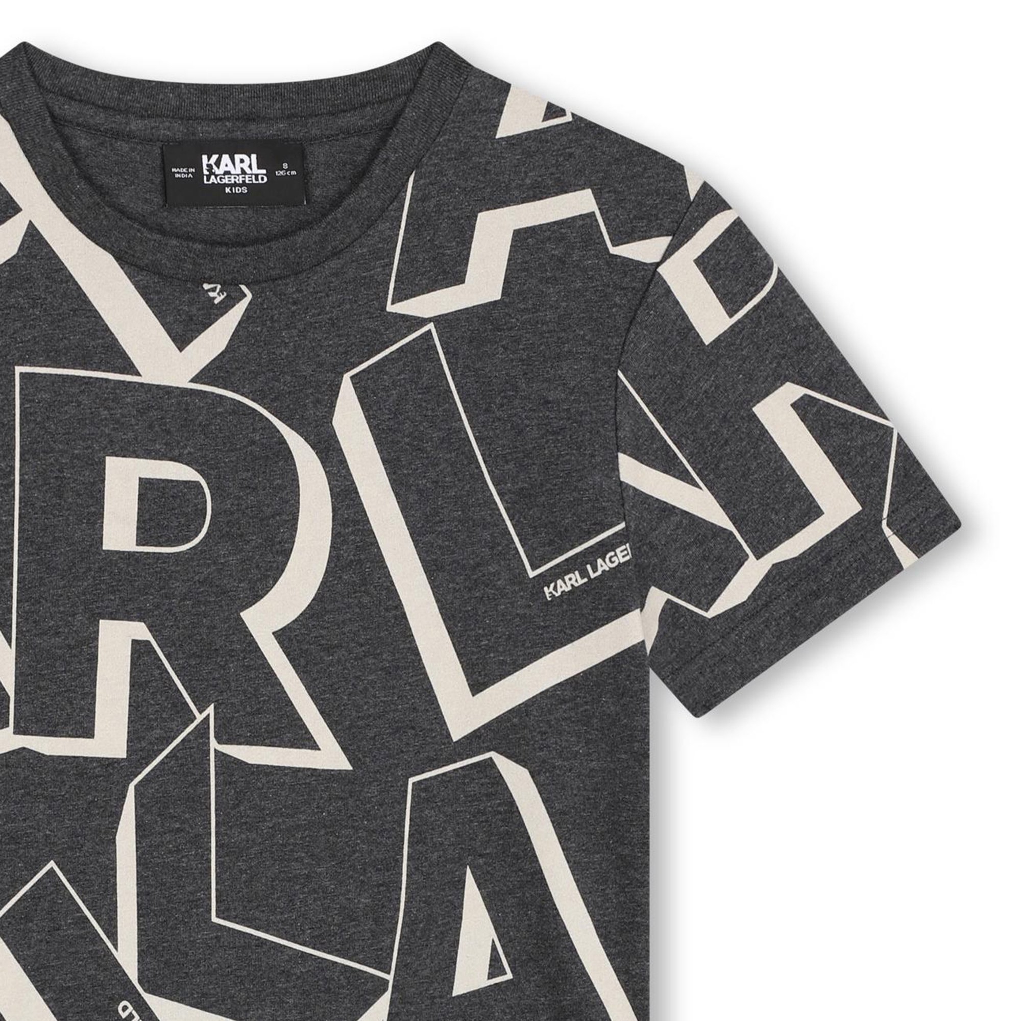 Katoenen T-shirt met print KARL LAGERFELD KIDS Voor