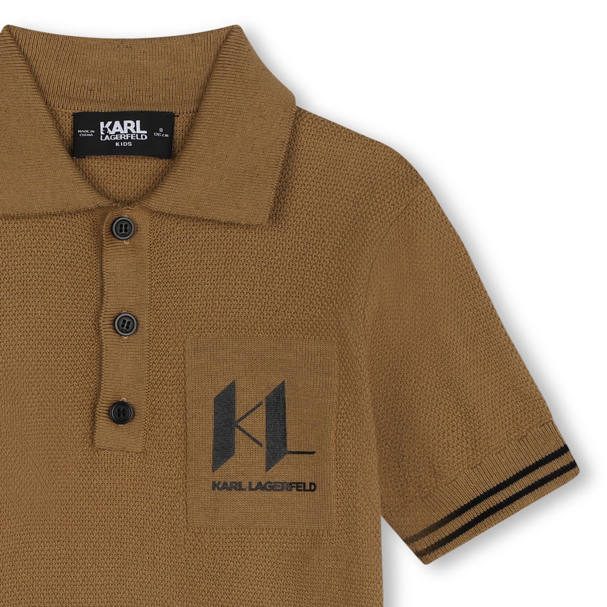 Polo manches courtes coton KARL LAGERFELD KIDS pour GARCON