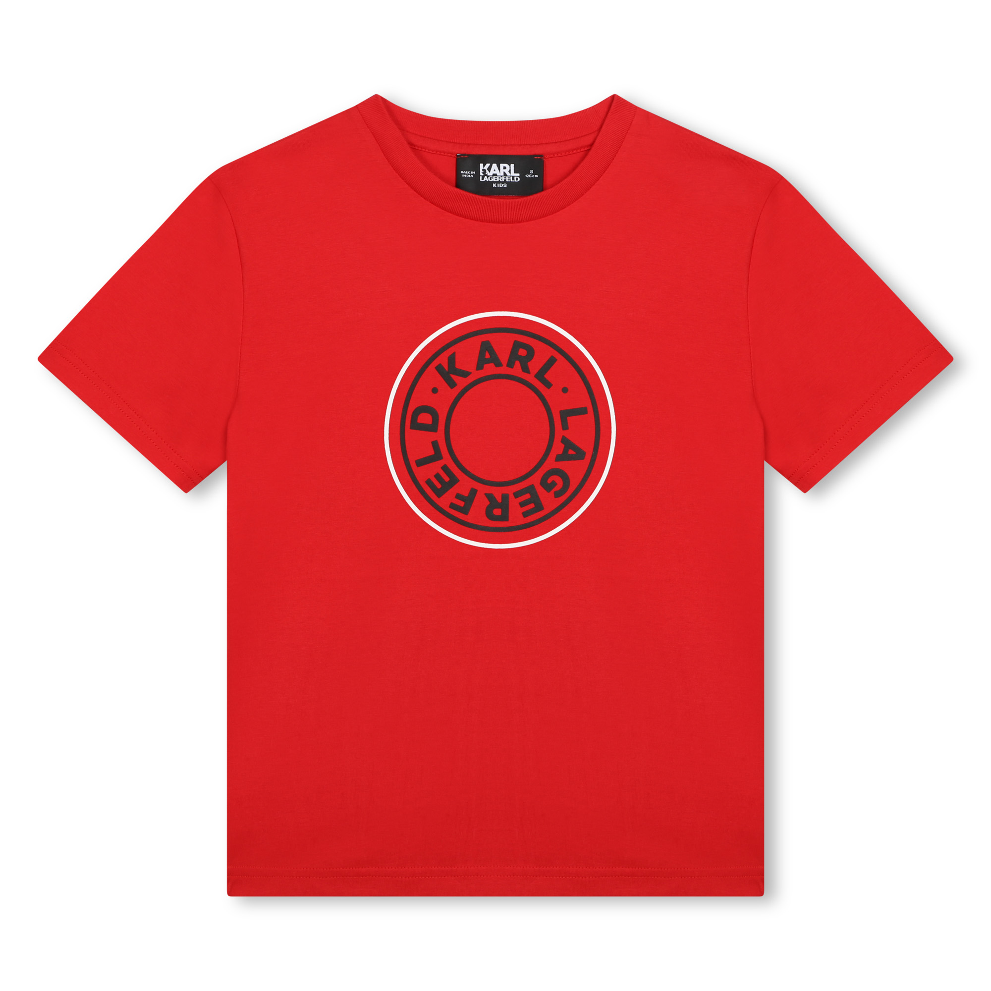 T-shirt manches courtes à logo KARL LAGERFELD KIDS pour GARCON