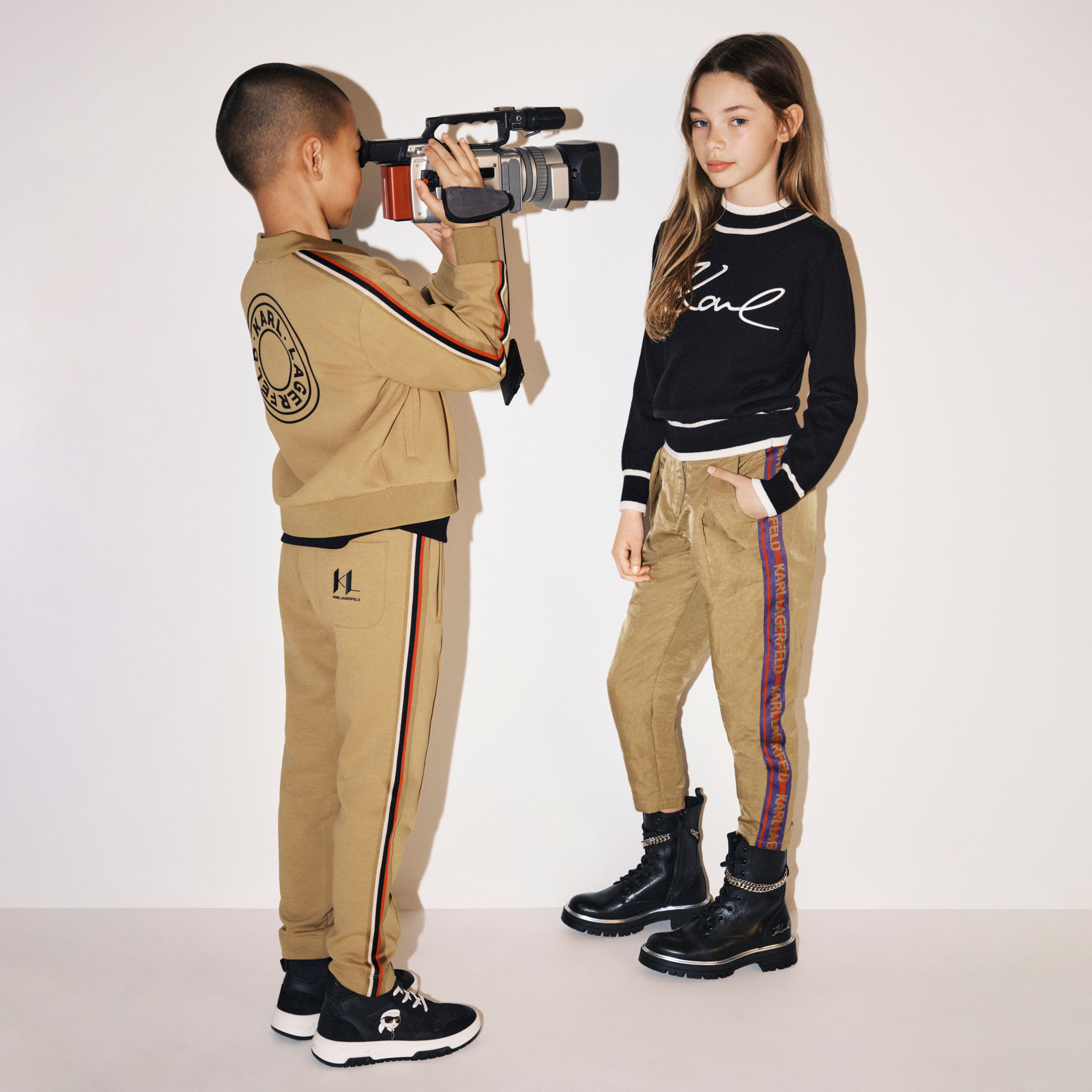 Sweat-shirt brodé KARL LAGERFELD KIDS pour GARCON