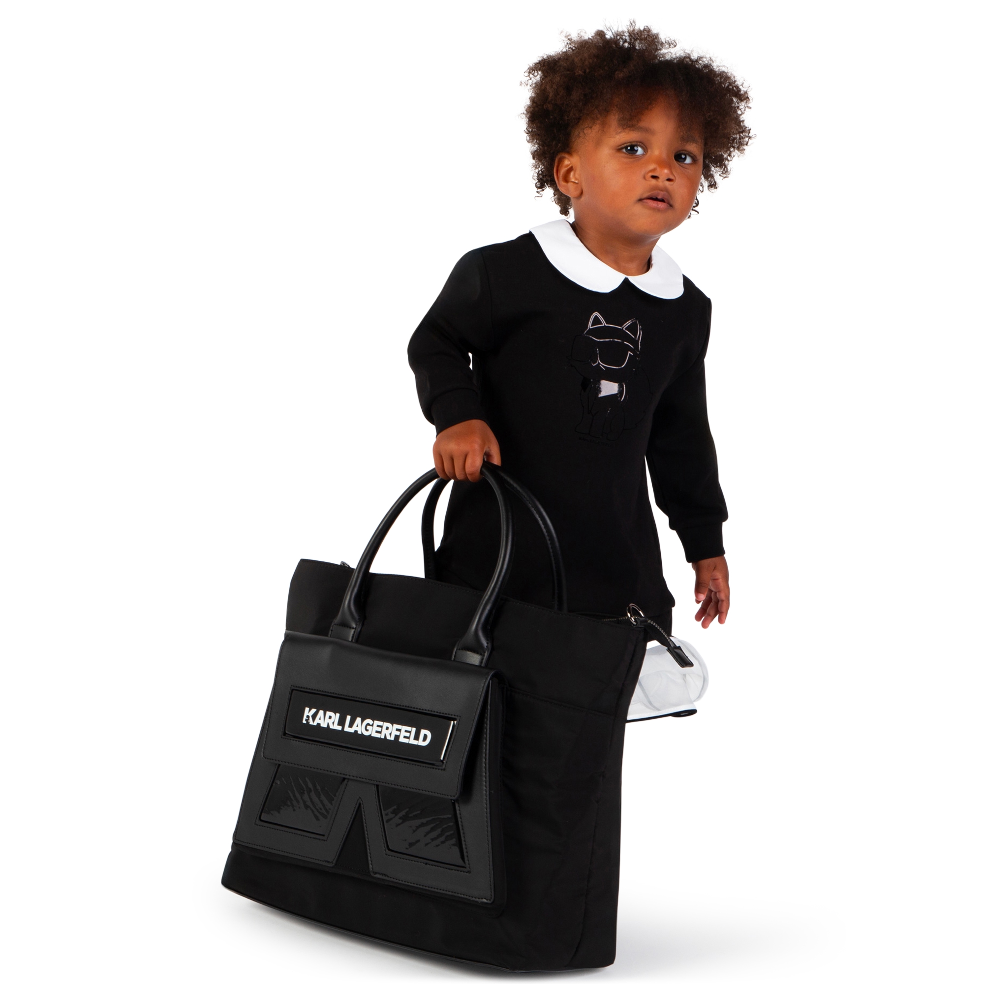 Jurk met tutu en lage taille KARL LAGERFELD KIDS Voor