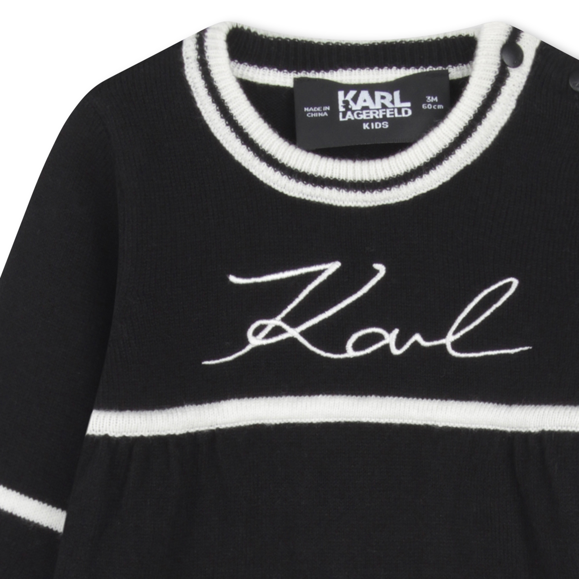 Cotton and cashmere knit dress KARL LAGERFELD KIDS for GIRL