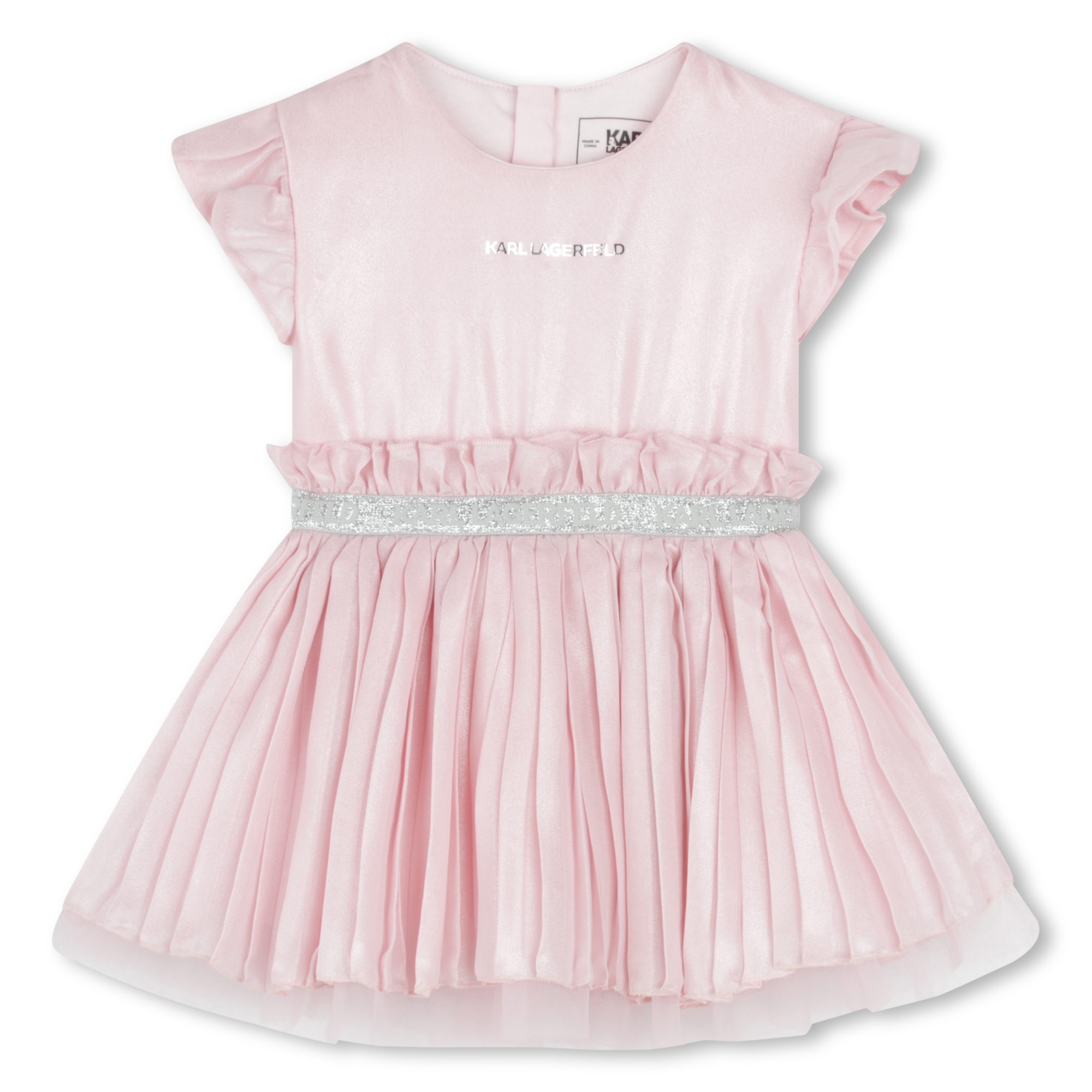 Robe de cérémonie plissée KARL LAGERFELD KIDS pour FILLE