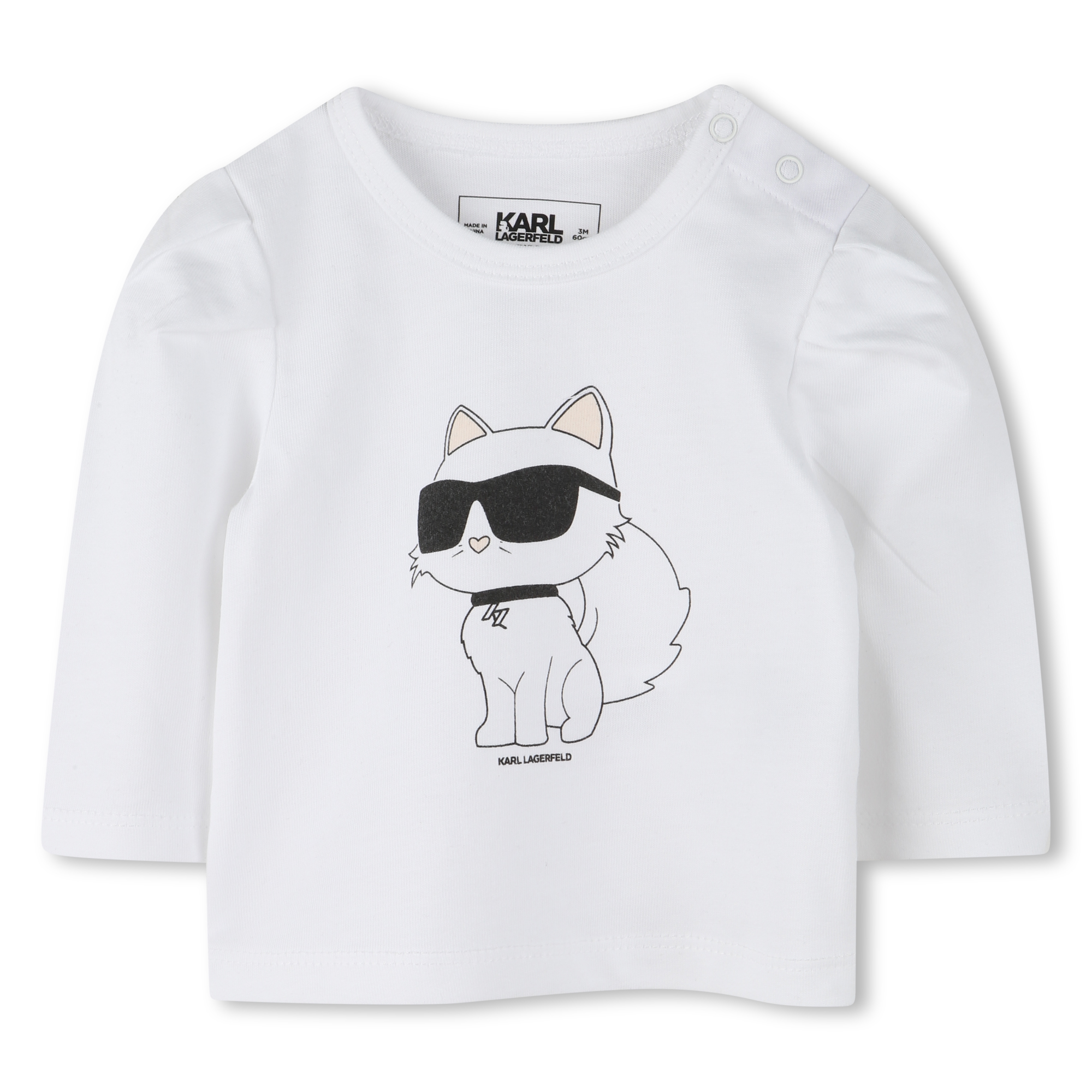 Katoenen T-shirt en legging KARL LAGERFELD KIDS Voor