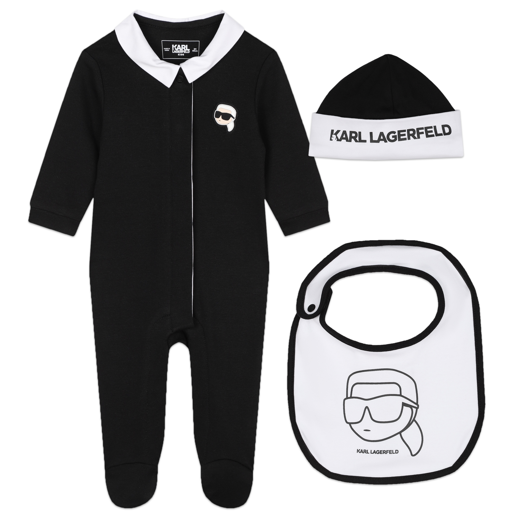 Pyjamas, bib and hat KARL LAGERFELD KIDS for BOY