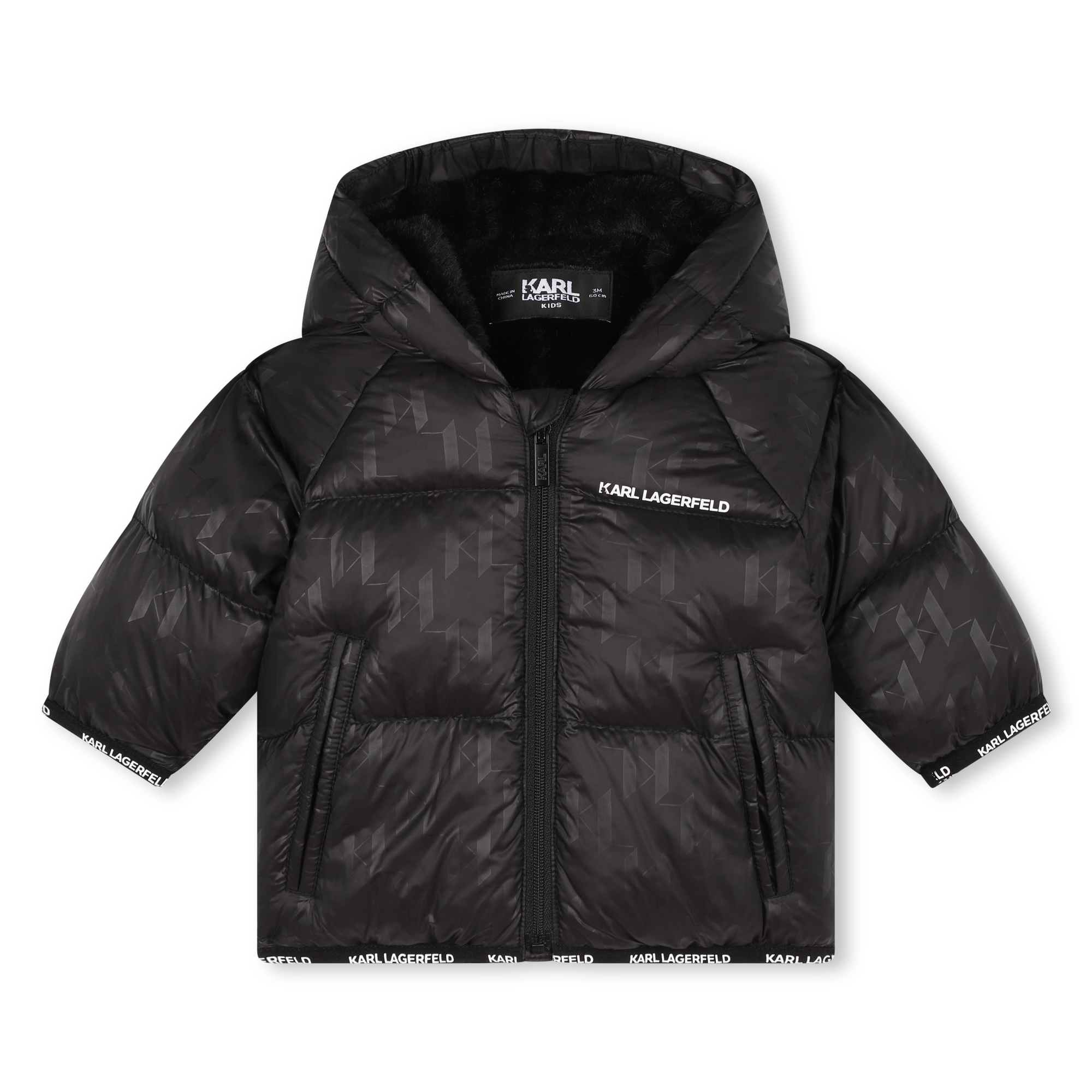 Hooded puffer jacket KARL LAGERFELD KIDS for BOY