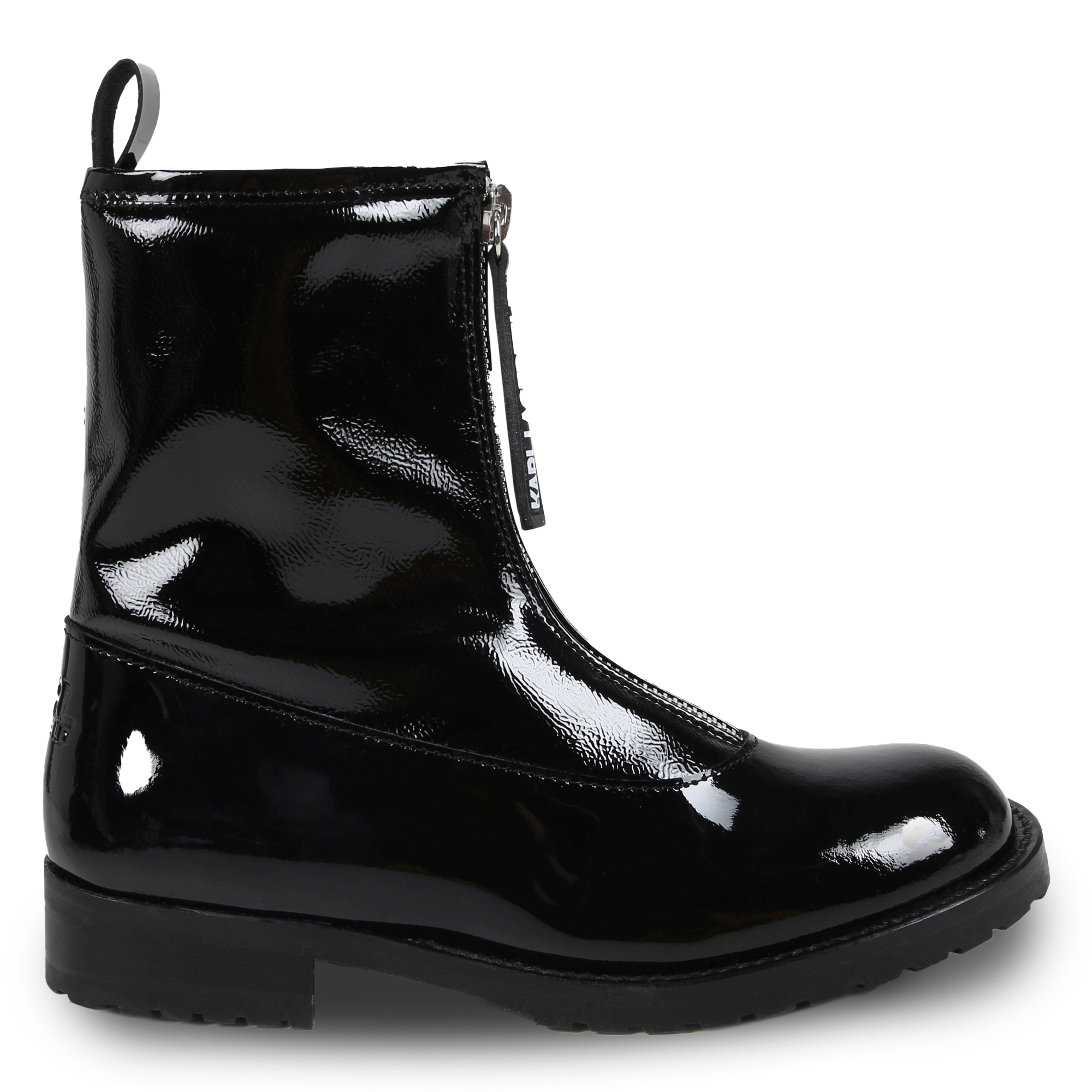 Bottines en cuir de vachette KARL LAGERFELD KIDS pour FILLE