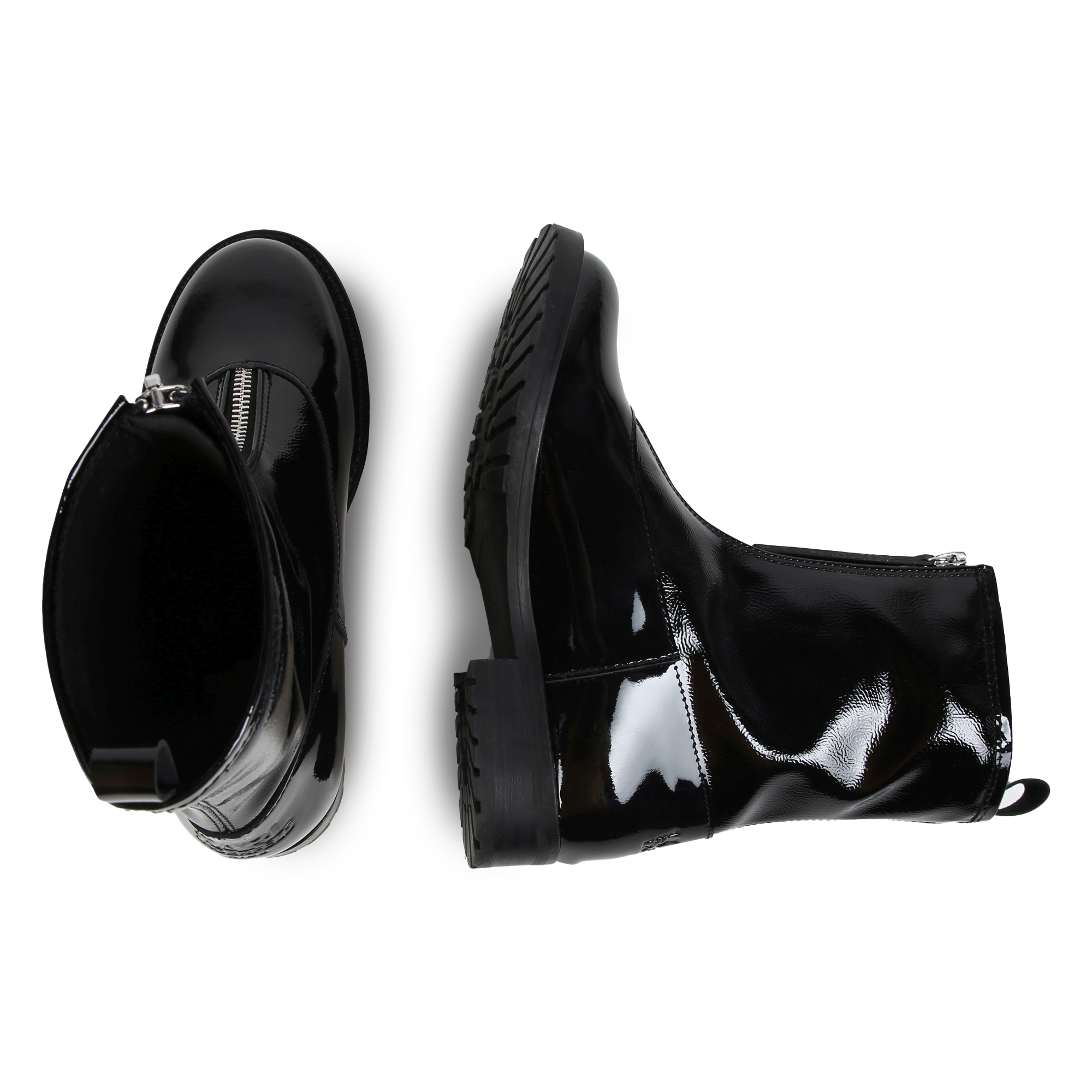 Bottines en cuir de vachette KARL LAGERFELD KIDS pour FILLE