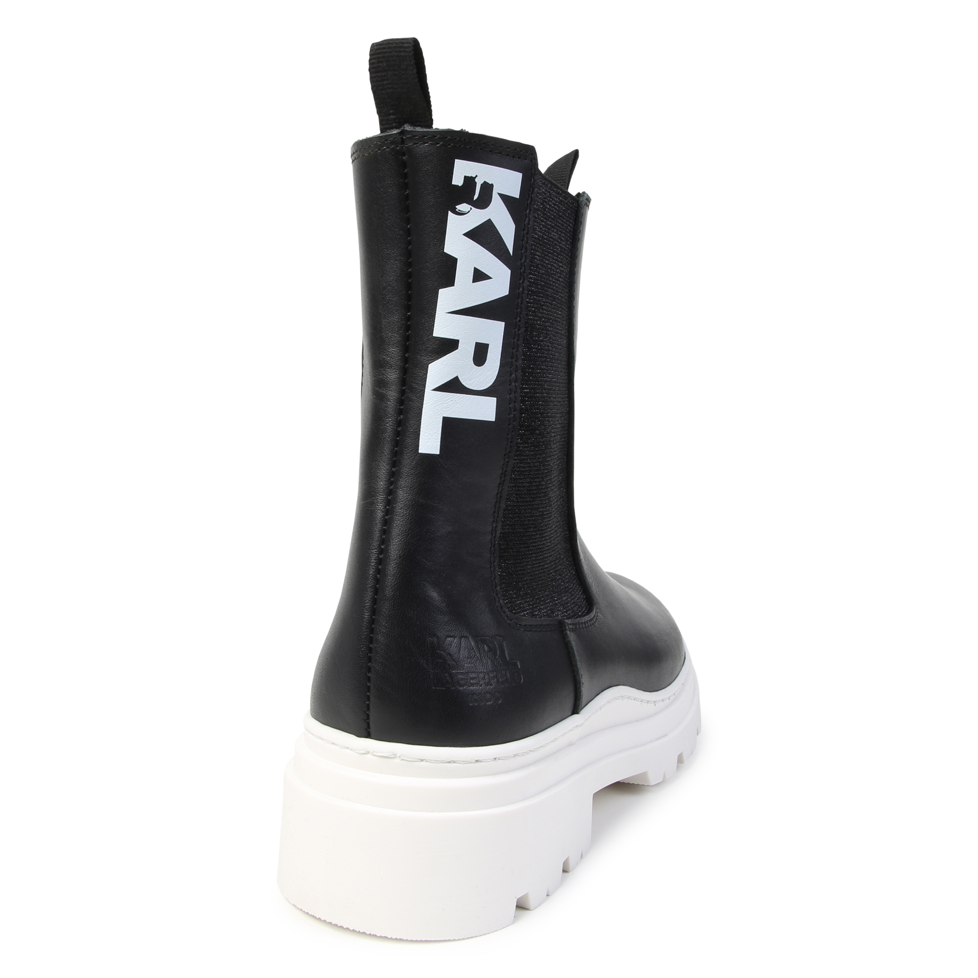 Bottines en cuir de vachette KARL LAGERFELD KIDS pour FILLE