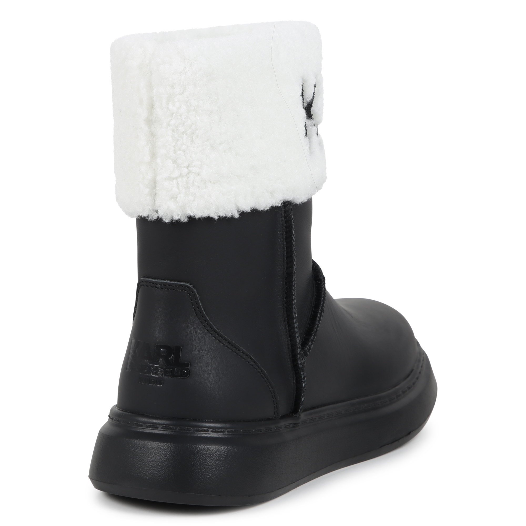 Cuffed leather ankle boots KARL LAGERFELD KIDS for GIRL