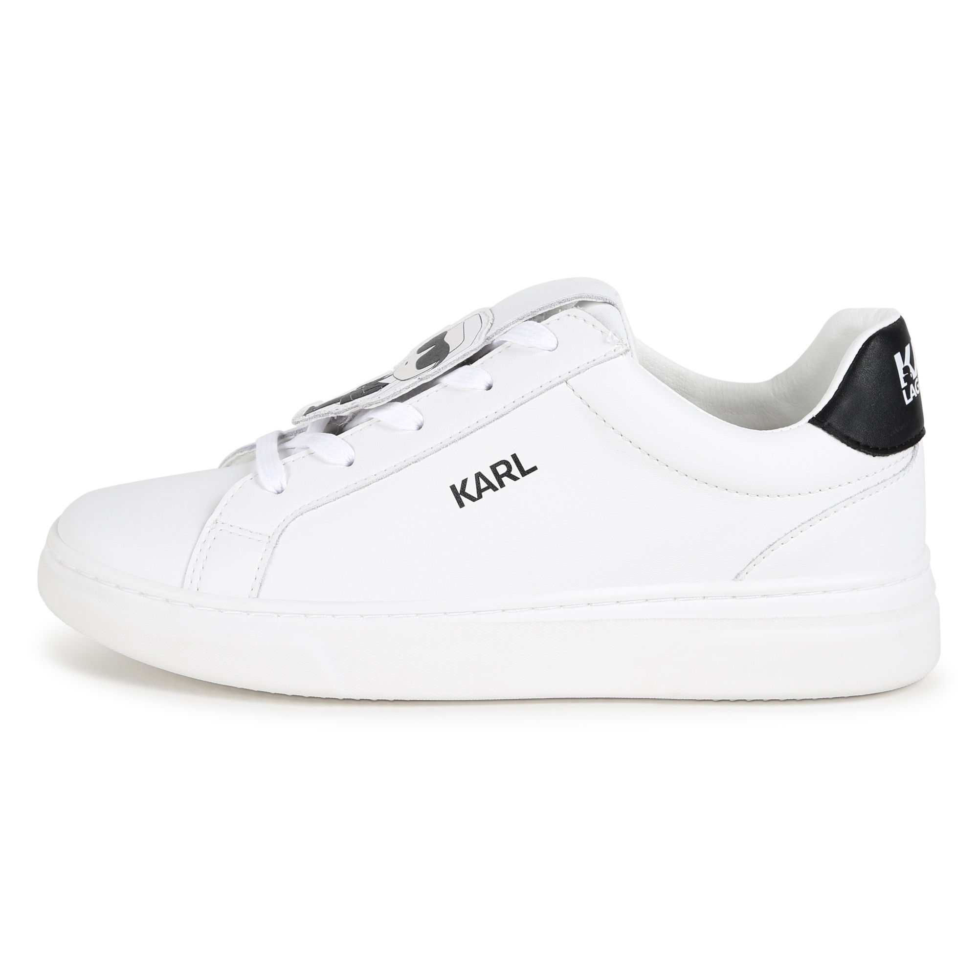 Sneakers basse in pelle KARL LAGERFELD KIDS Per BAMBINA