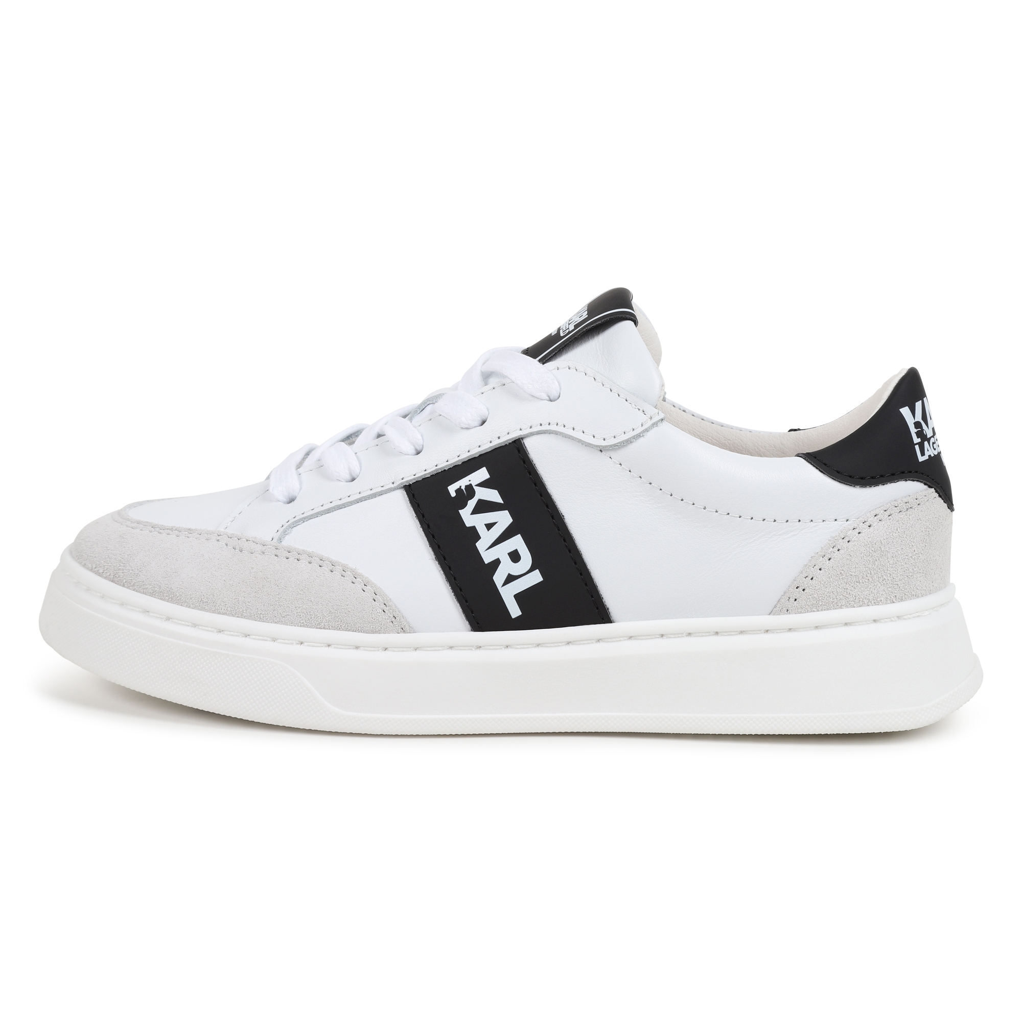 Low-top leather trainers KARL LAGERFELD KIDS for BOY