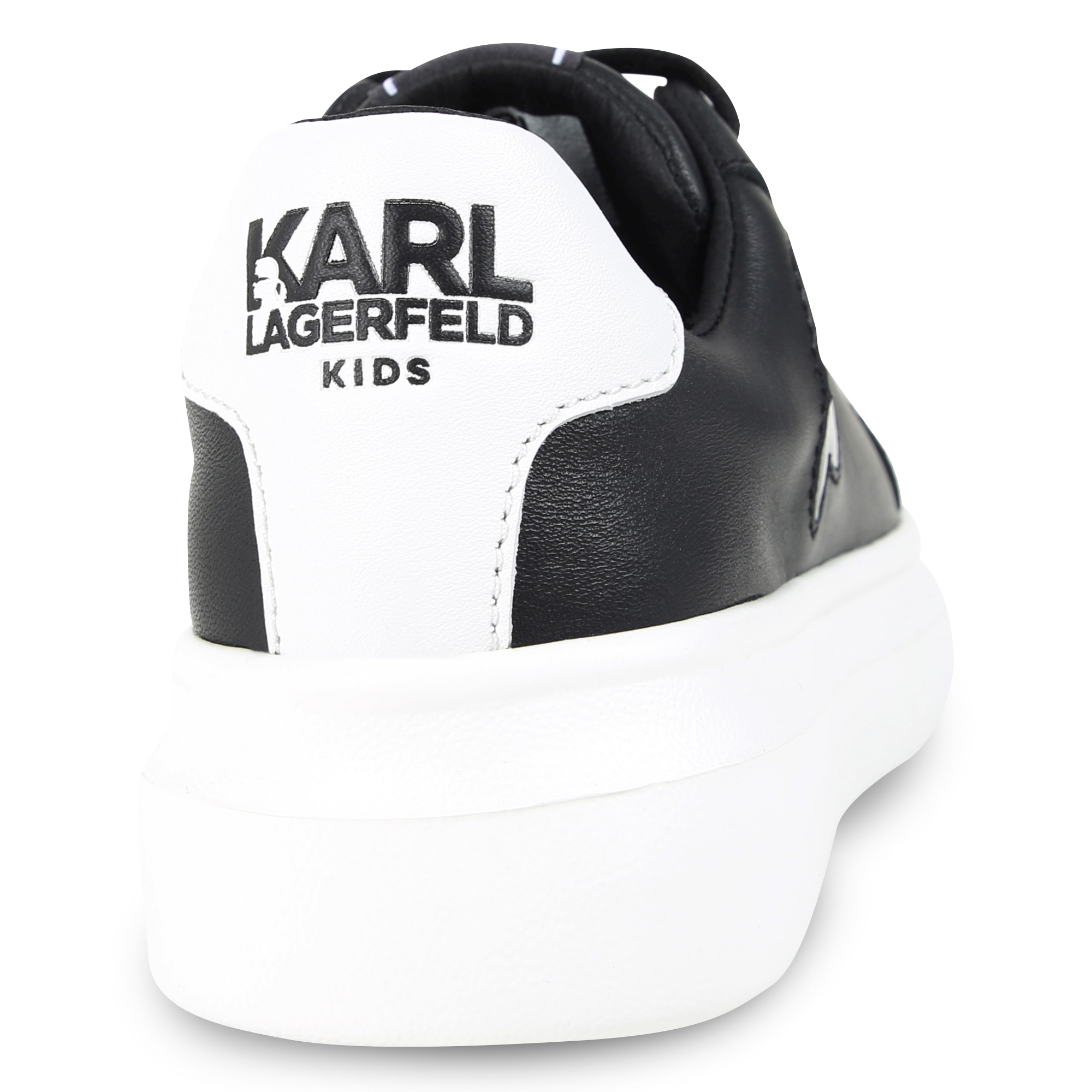 Baskets basses en cuir de vachette KARL LAGERFELD KIDS pour GARCON