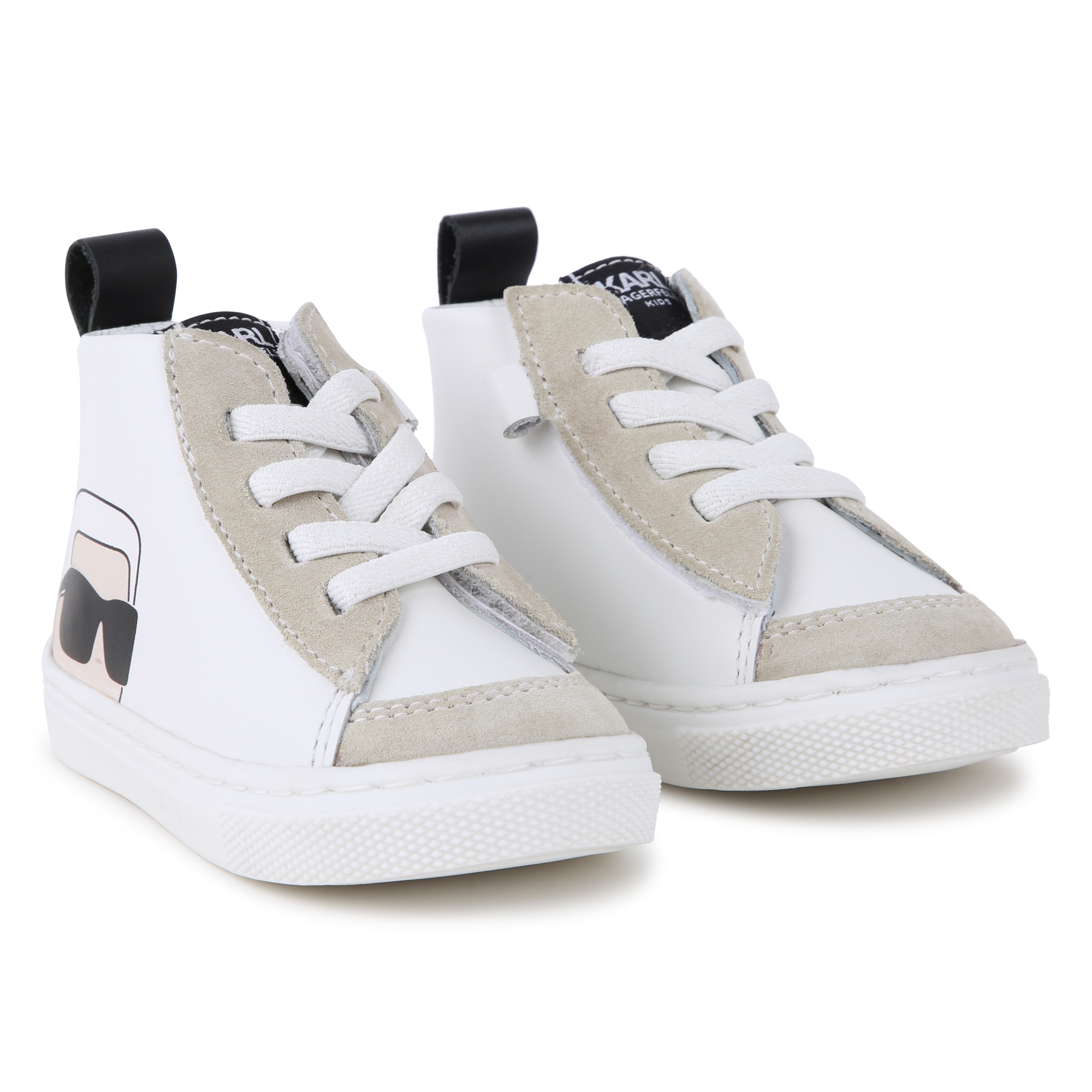 Baskets montantes en cuir KARL LAGERFELD KIDS pour UNISEXE