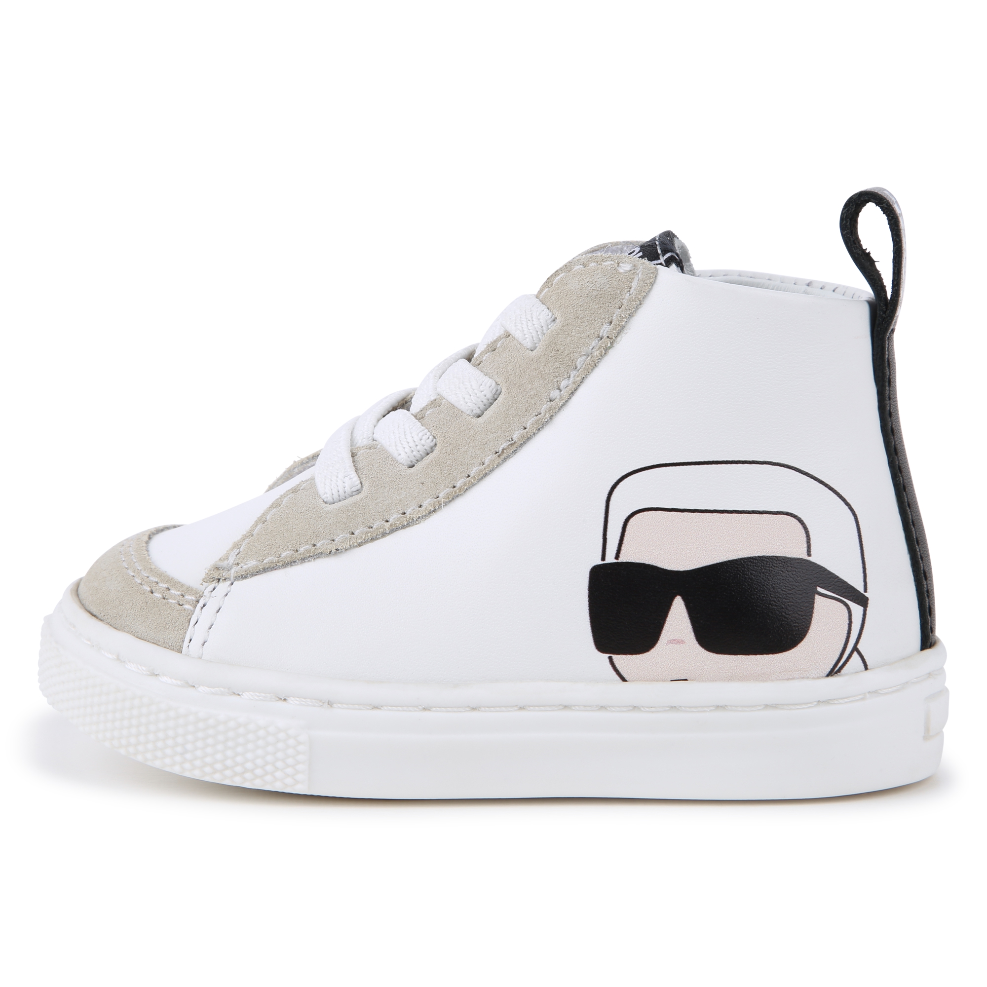 Sneakers alte in pelle KARL LAGERFELD KIDS Per UNISEX