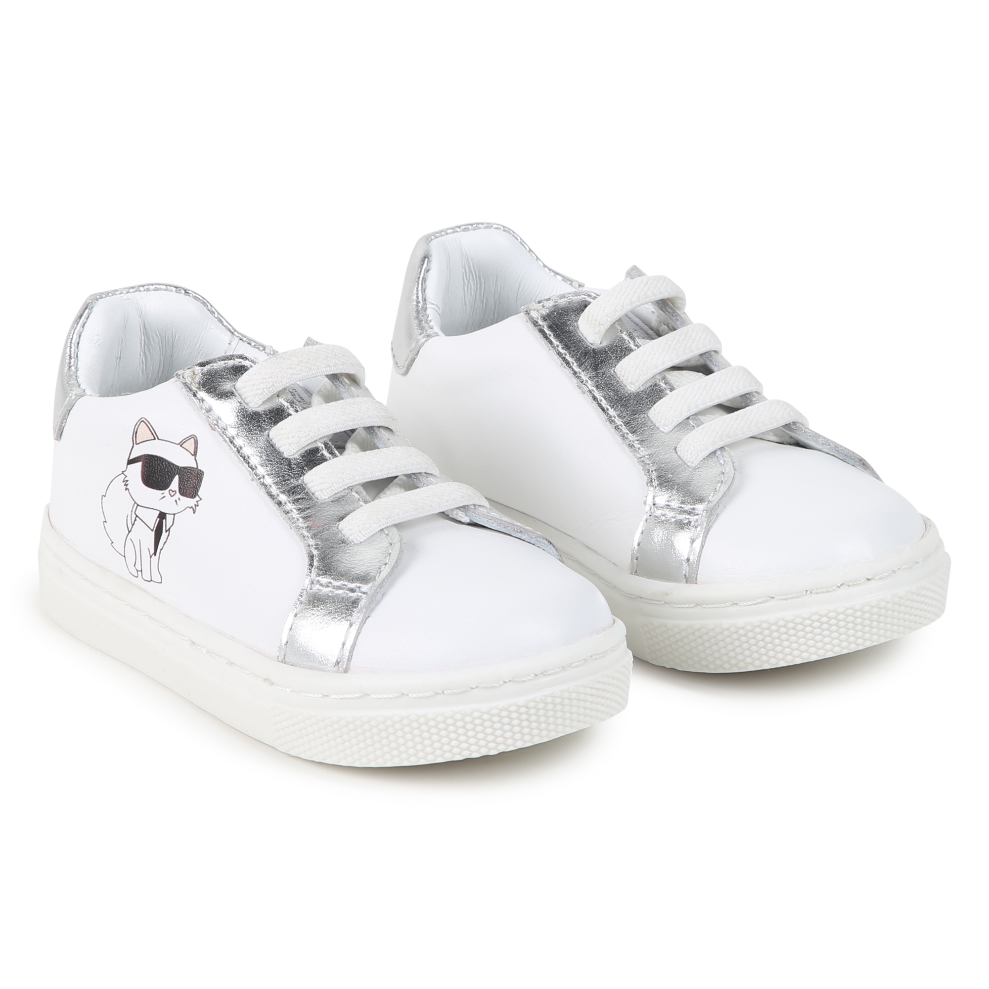 Low-top leather trainers KARL LAGERFELD KIDS for UNISEX