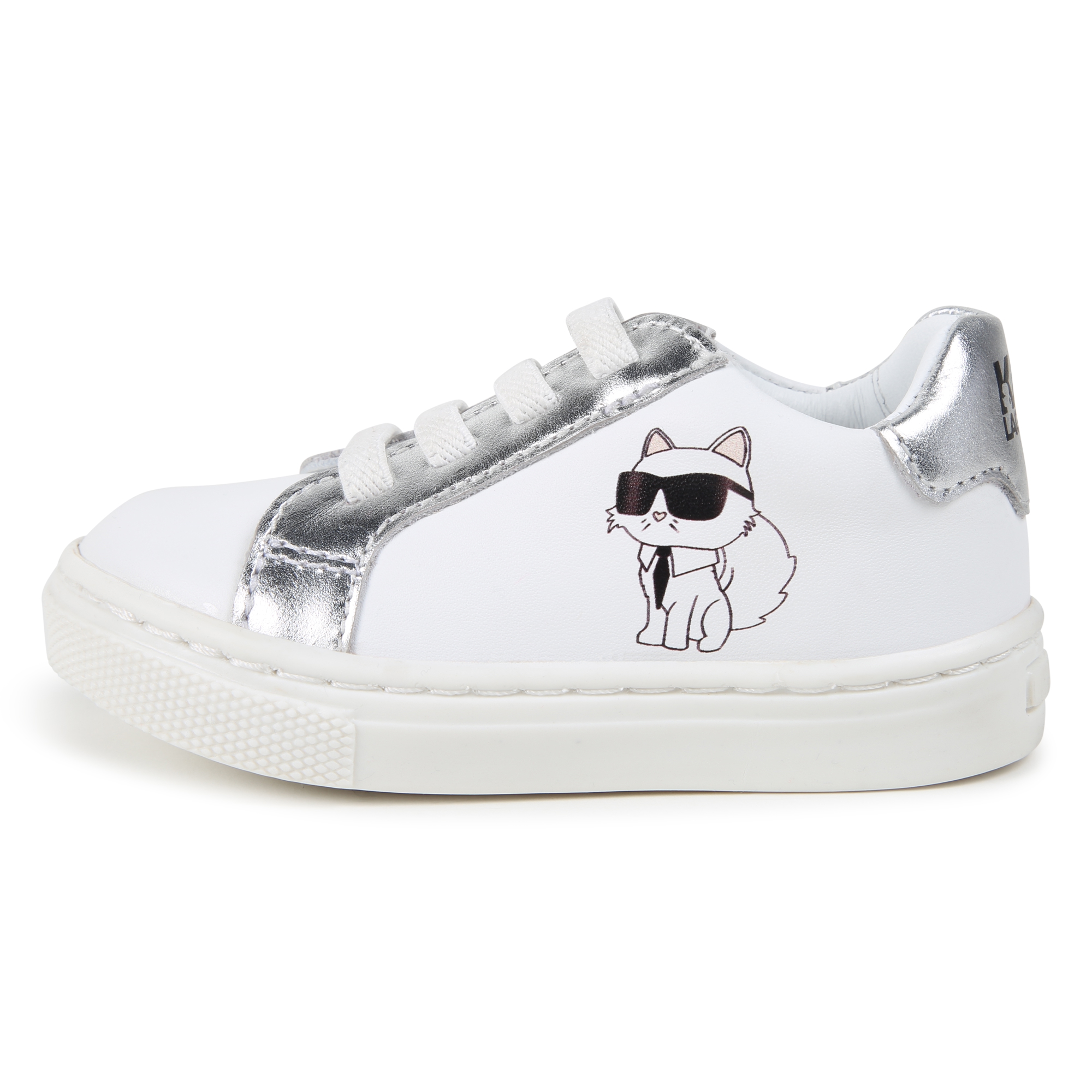 Sneakers basse in pelle KARL LAGERFELD KIDS Per UNISEX