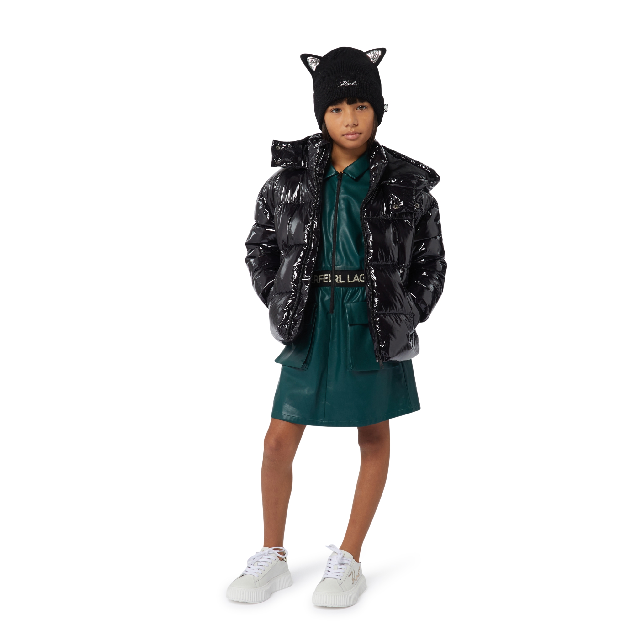 Bonnet tricoté avec sequins KARL LAGERFELD KIDS pour FILLE