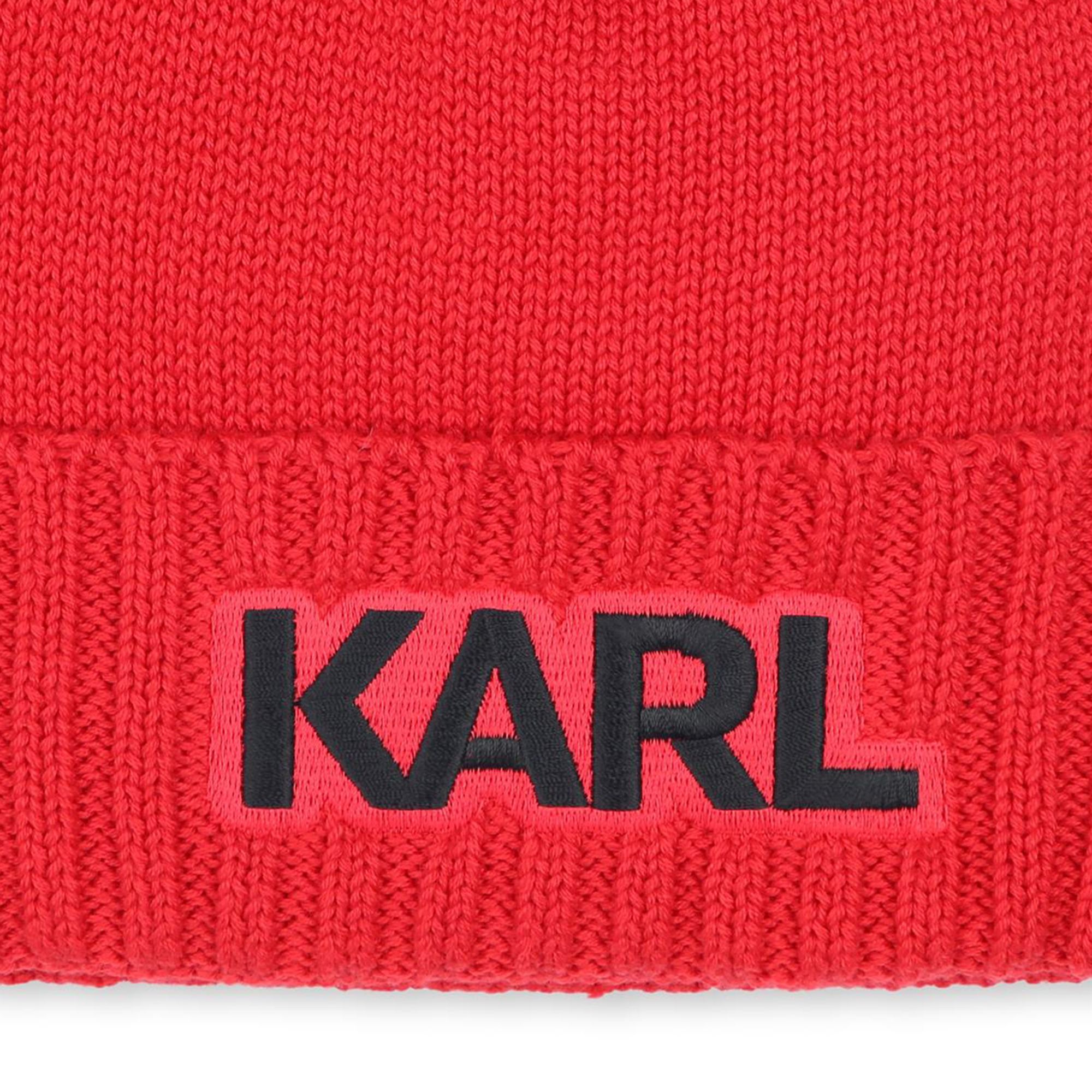 Bonnet brodé KARL LAGERFELD KIDS pour GARCON