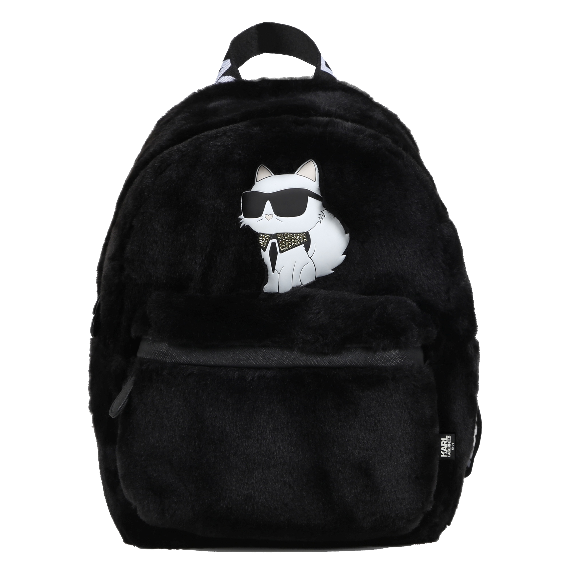 Black fur backpack online