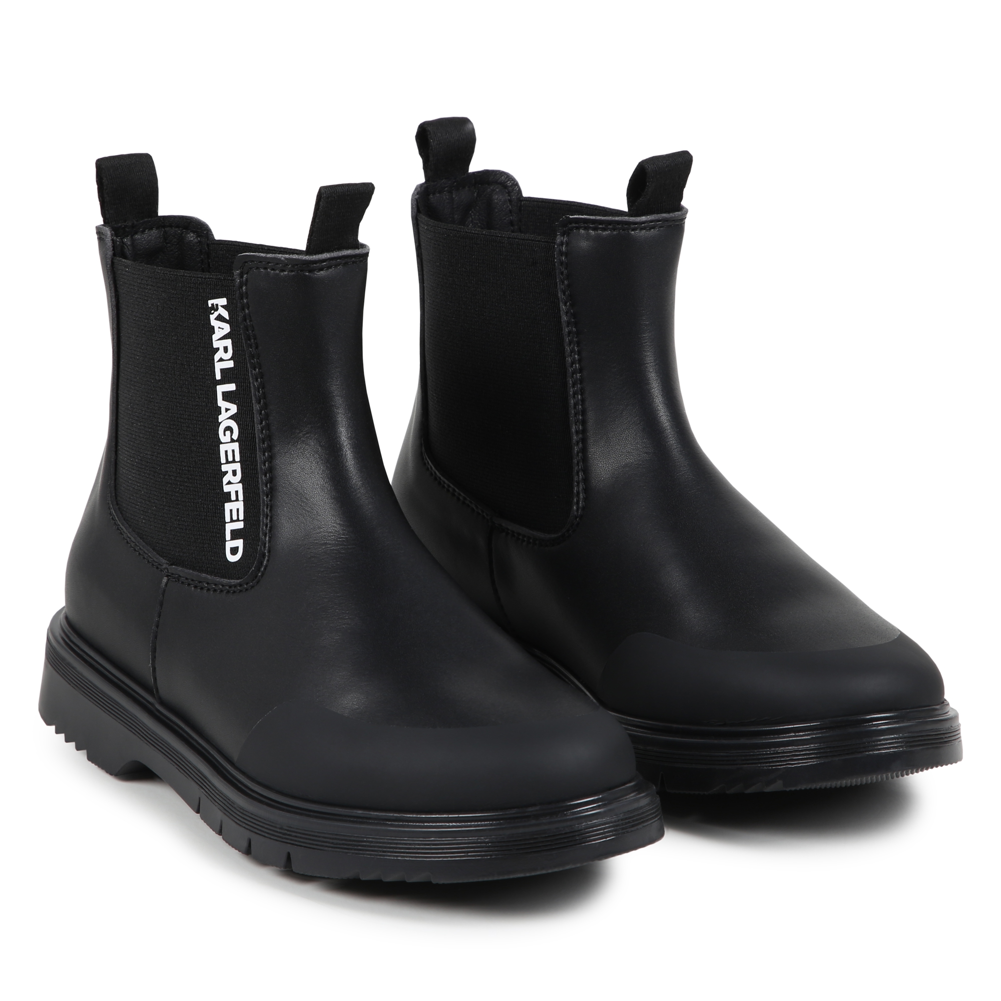 Karl lagerfeld black boots best sale