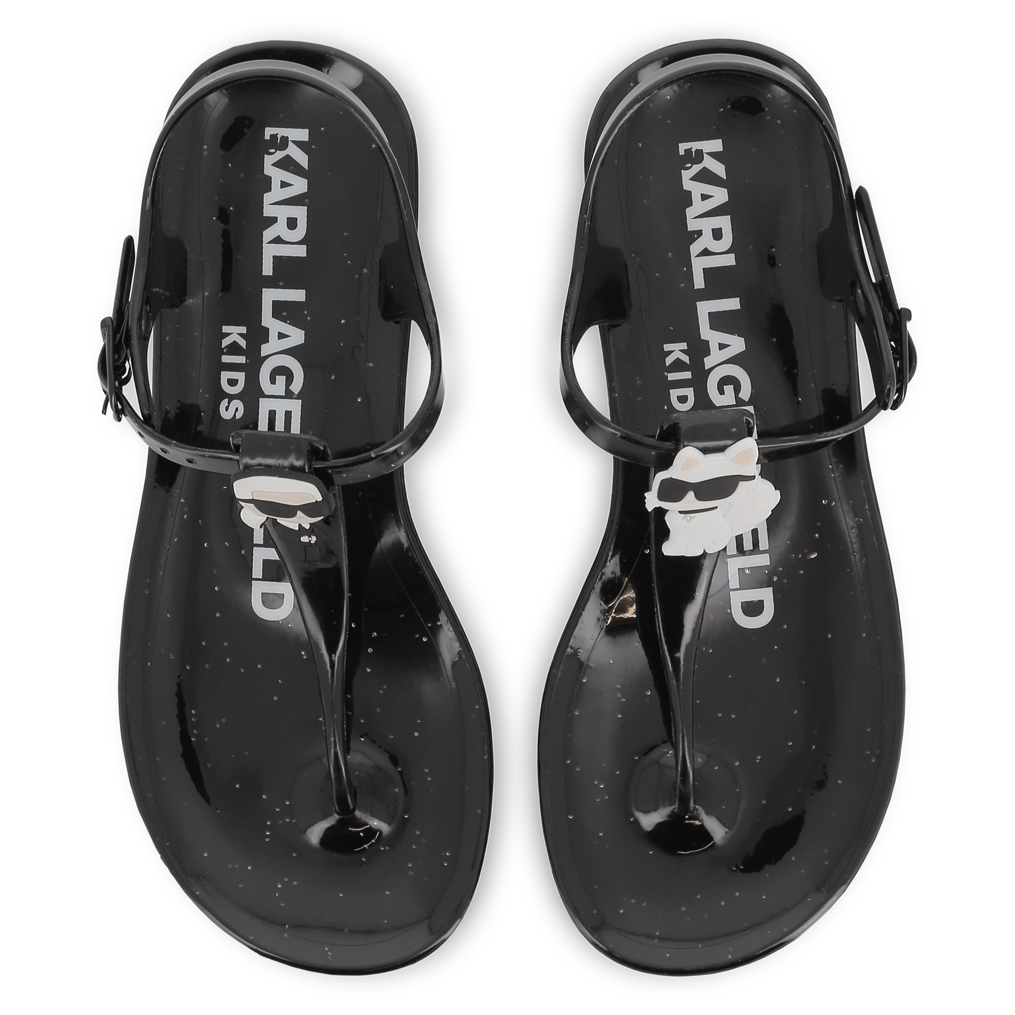 Buckled sandals with badge KARL LAGERFELD KIDS for GIRL