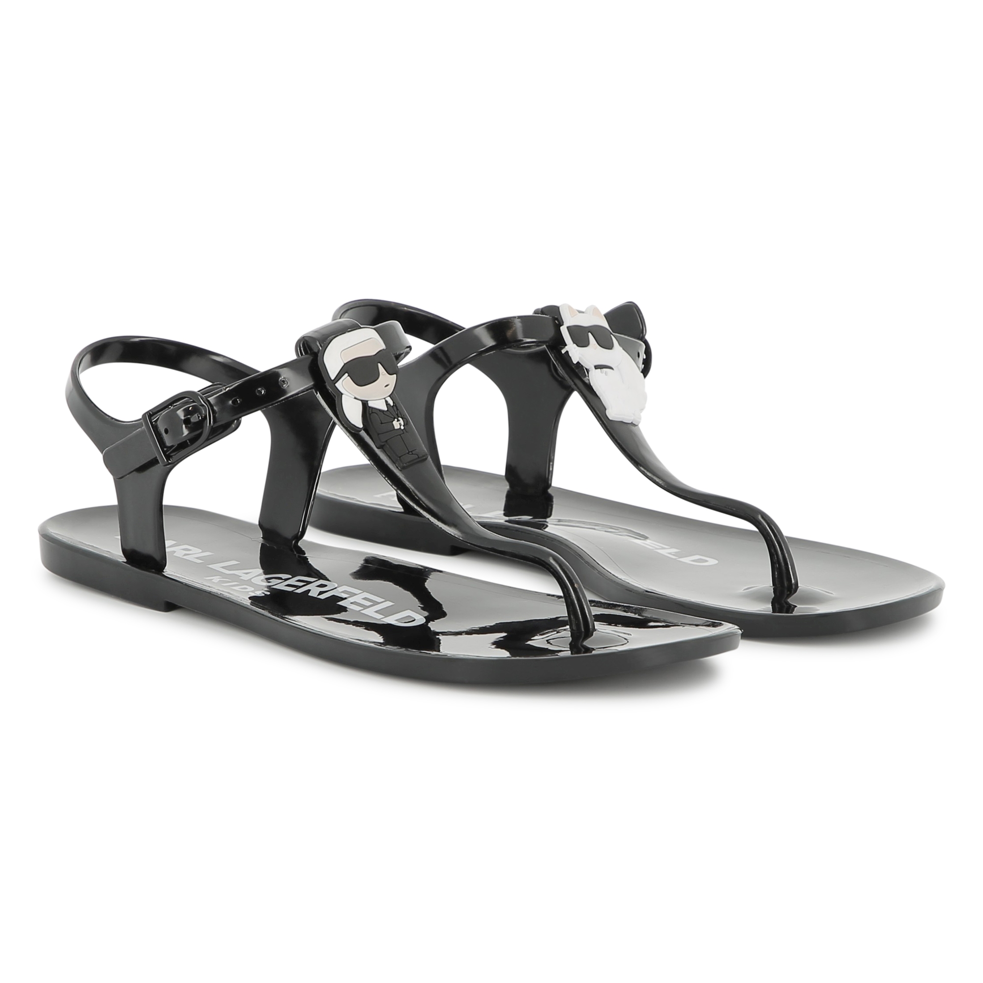 Sandalen met gespen en badge KARL LAGERFELD KIDS Voor