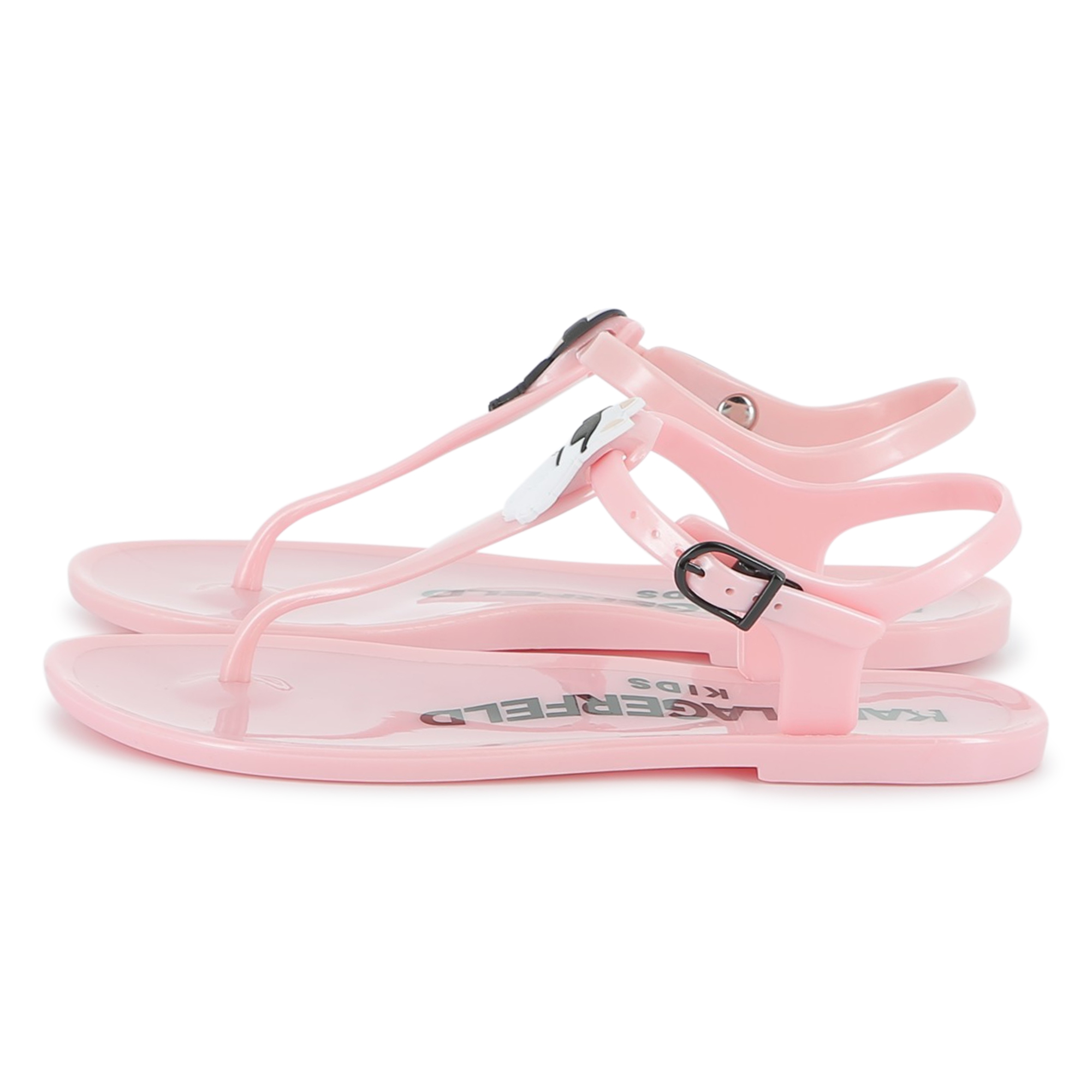 Buckled sandals with badge KARL LAGERFELD KIDS for GIRL