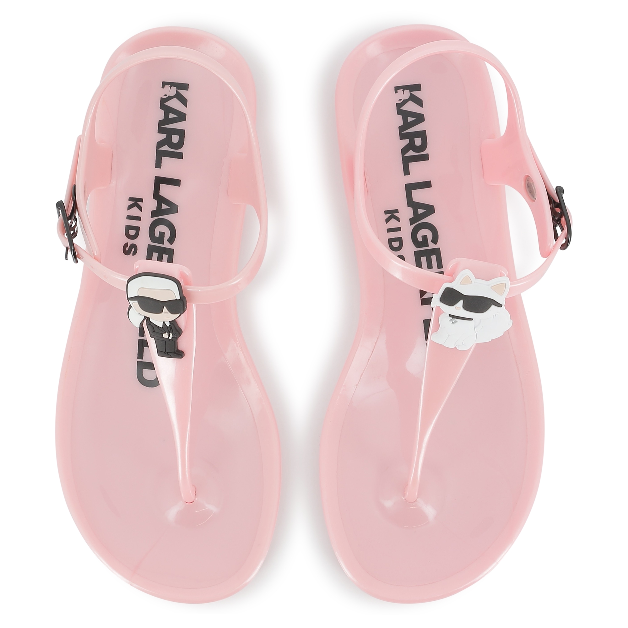 Buckled sandals with badge KARL LAGERFELD KIDS for GIRL