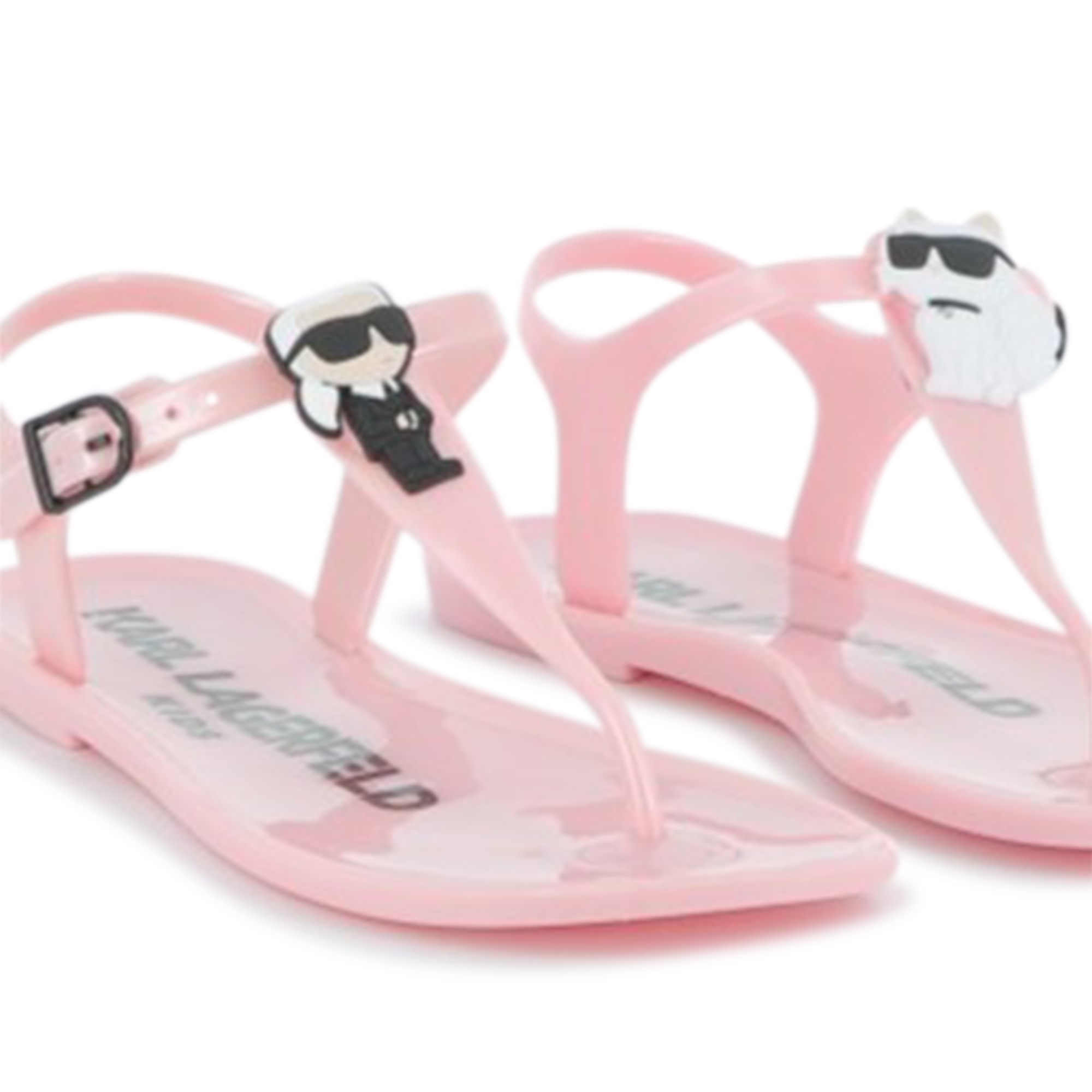 Buckled sandals with badge KARL LAGERFELD KIDS for GIRL