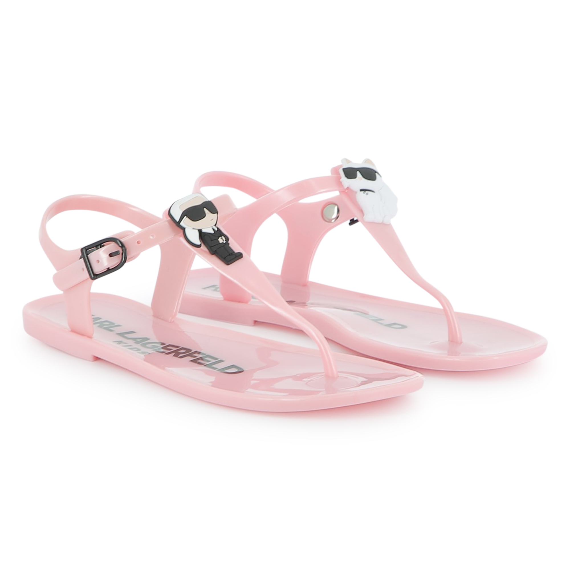 Buckled sandals with badge KARL LAGERFELD KIDS for GIRL